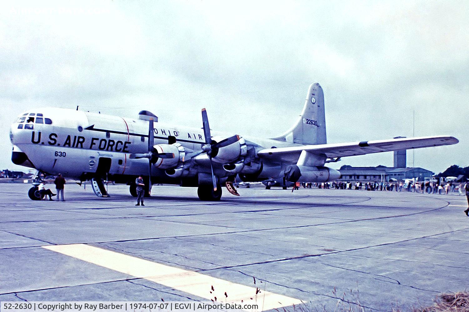 52-2630, 1952 Boeing KC-97L Stratofreighter C/N 16661, 52-2630   Boeing KC-97L Stratofreighter [16661] (United States Air Force) RAF Greenham Common~G 07/07/1974. From a slide.