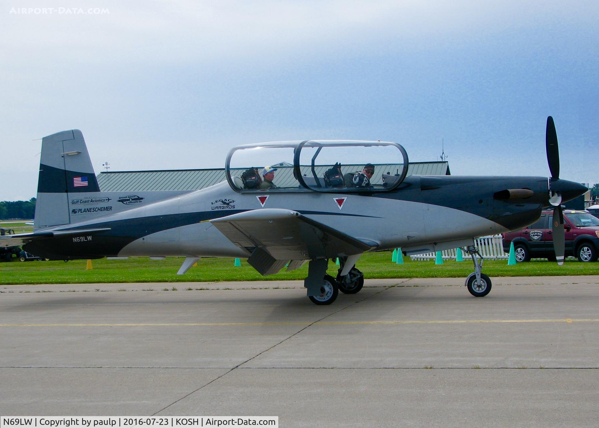 N69LW, Pilatus PC-9 C/N 180, At AirVenture 2016.
