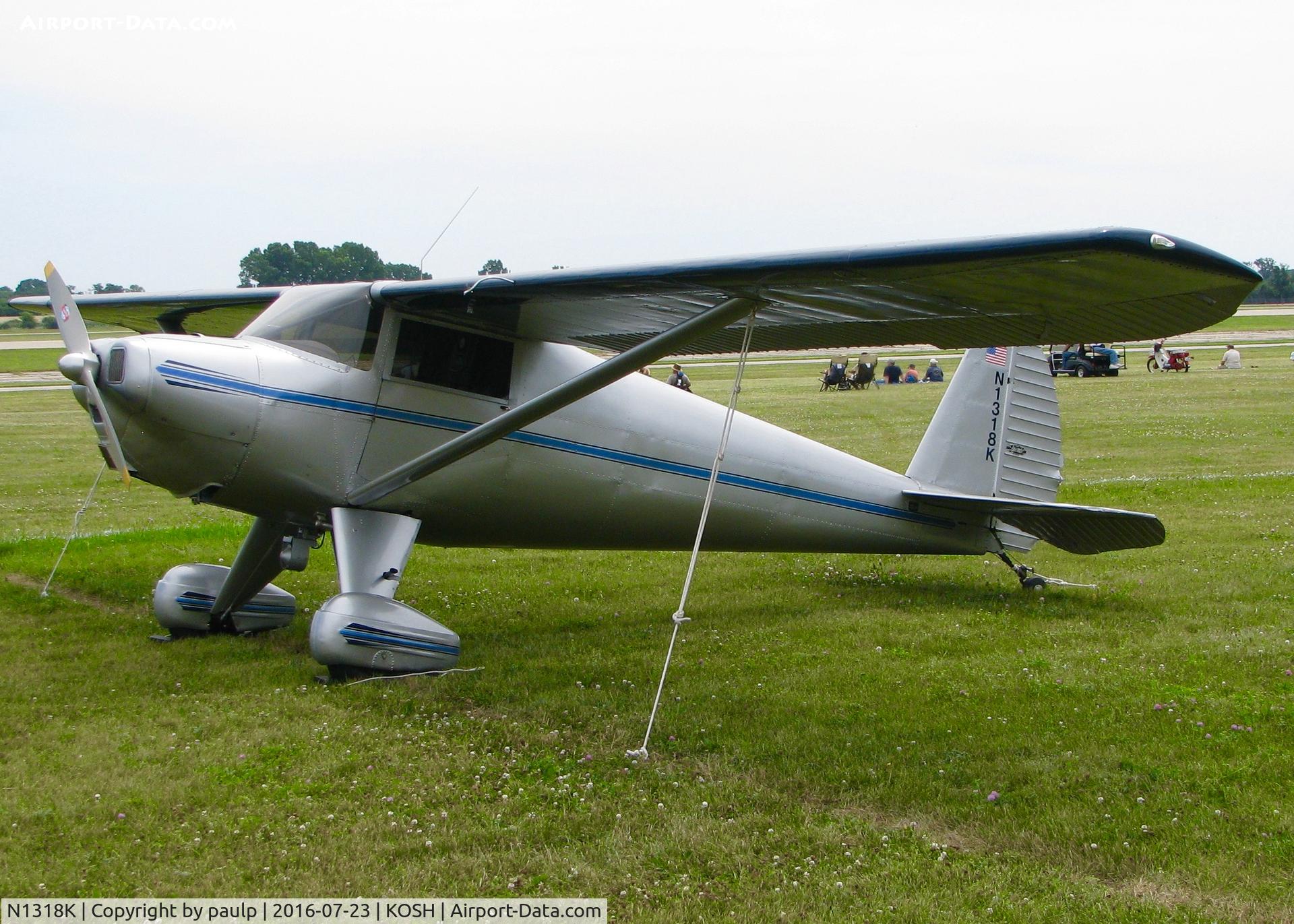 N1318K, 1947 Luscombe 8A C/N 4045, At AirVenture 2016.