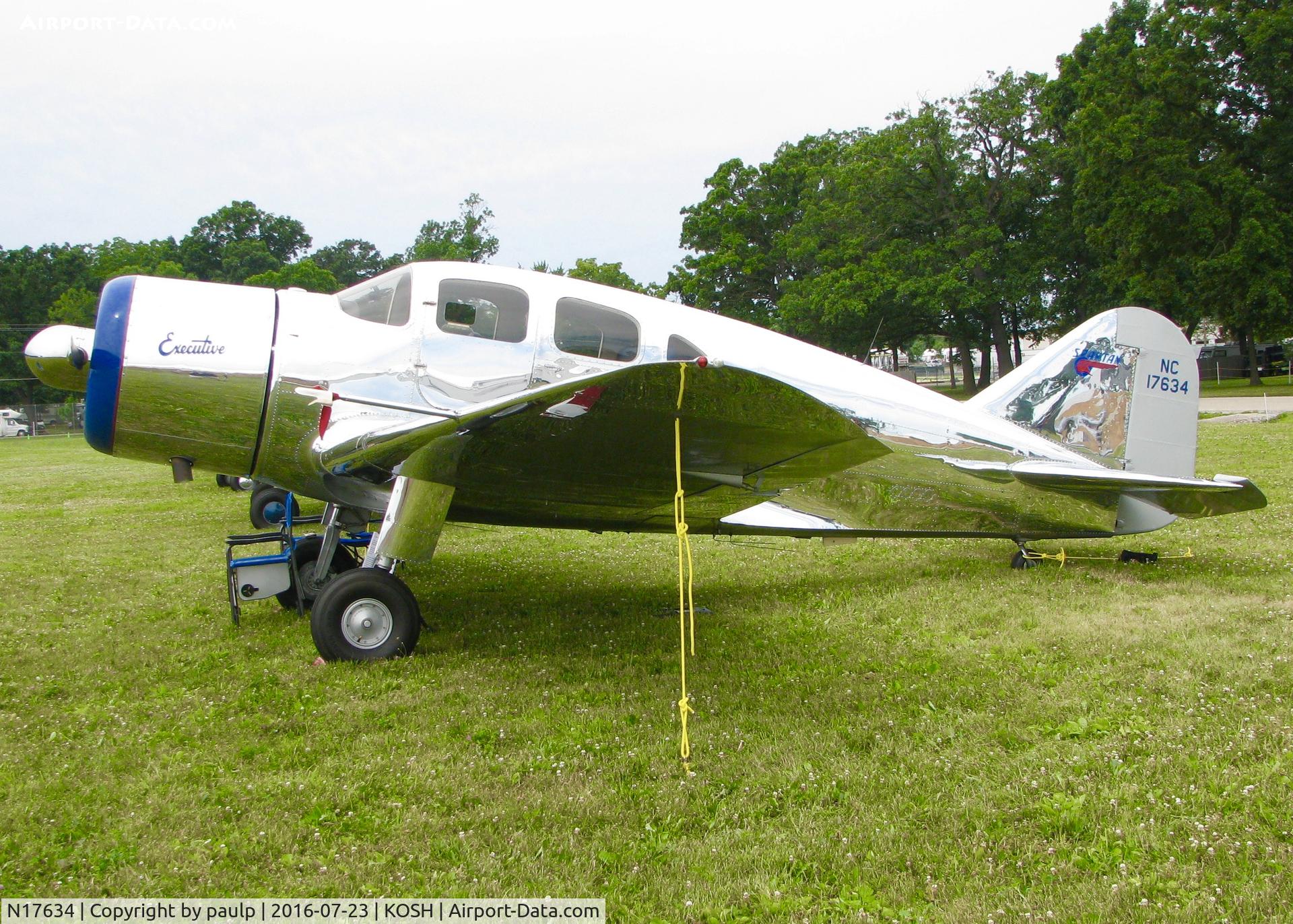 N17634, 1939 Spartan 7W Executive C/N 17, At AirVenture 2016.