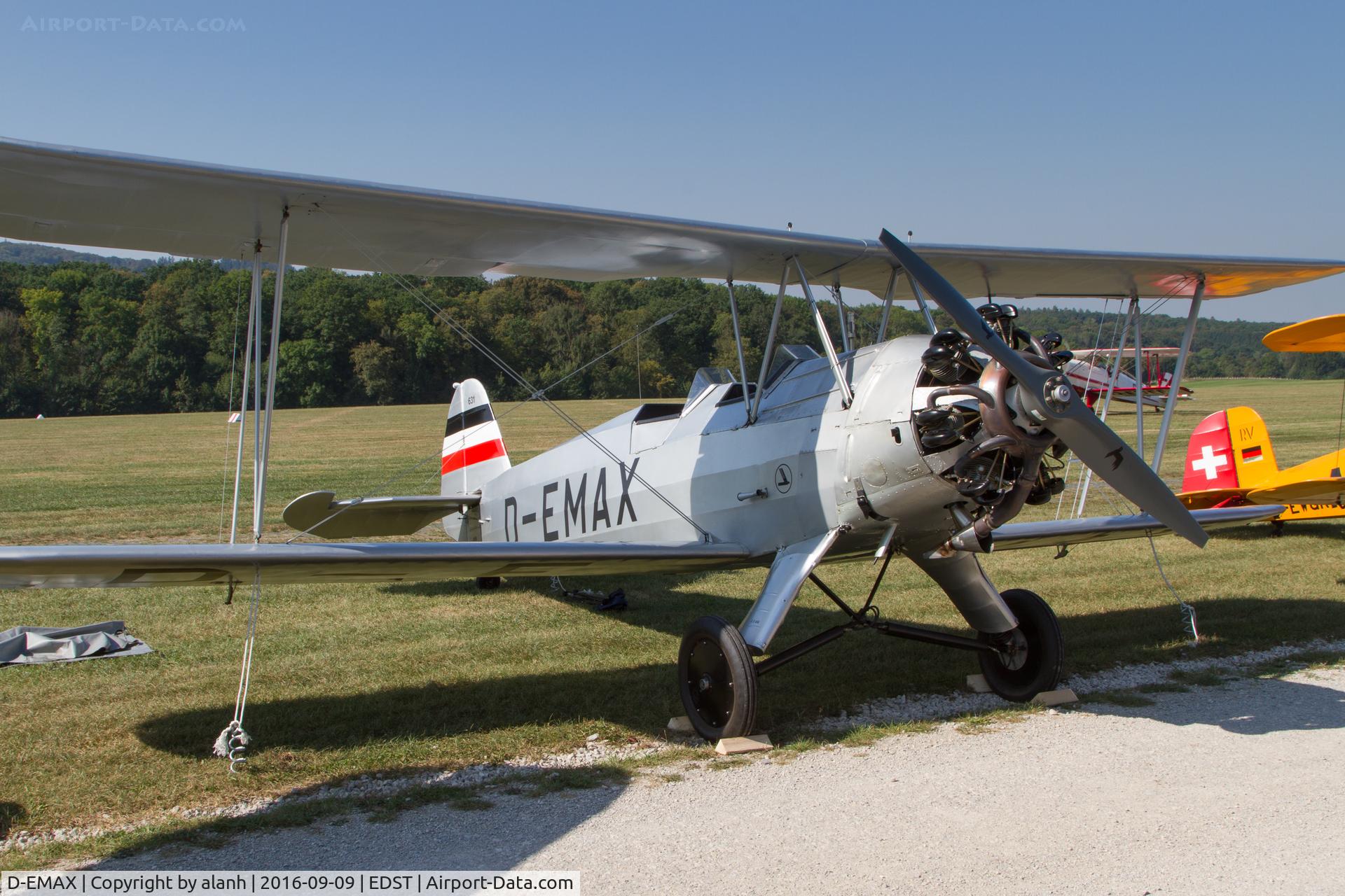 D-EMAX, 1937 Focke-Wulf Fw 44J Stieglitz C/N 83, On the flight line at Hahnweide