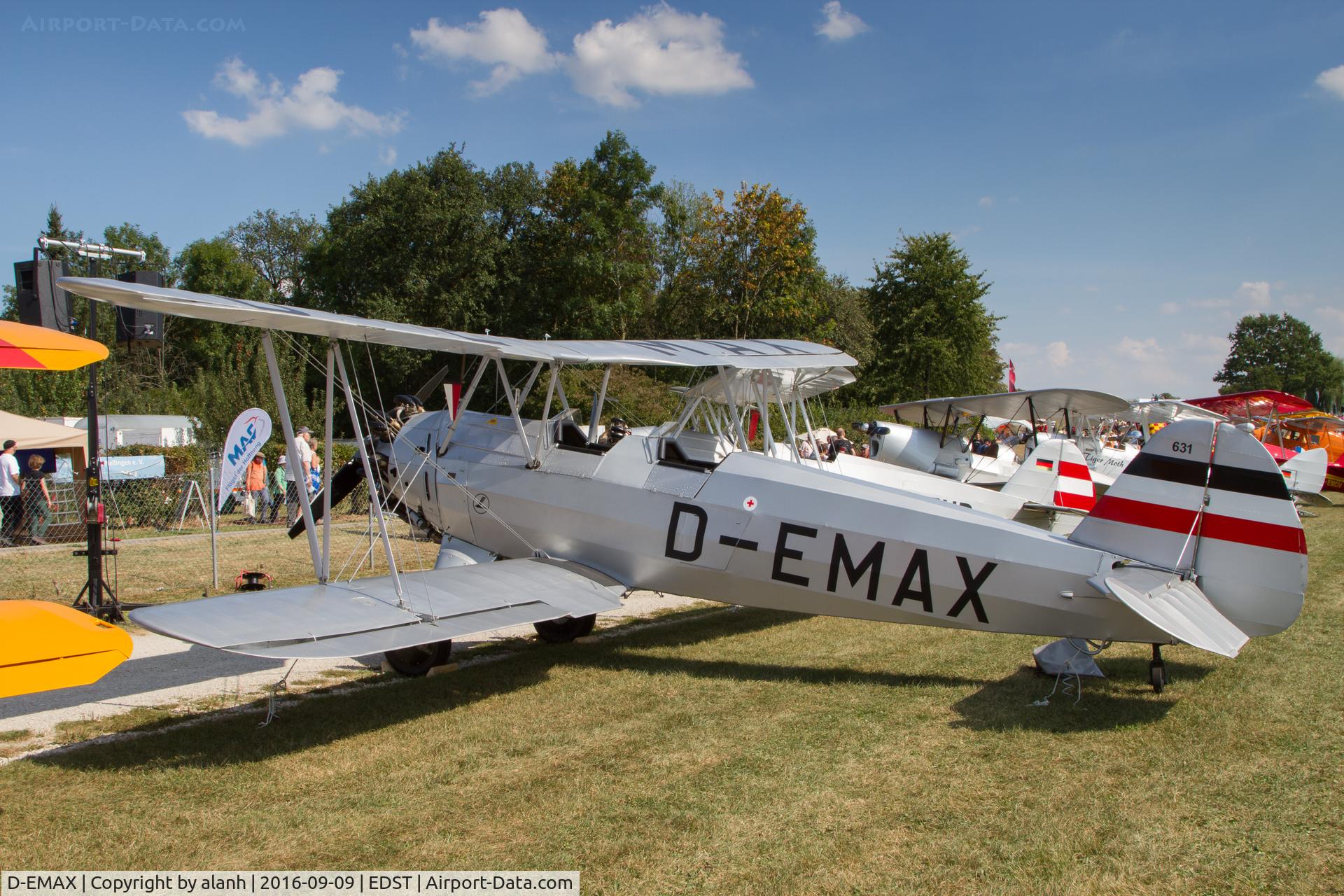 D-EMAX, 1937 Focke-Wulf Fw 44J Stieglitz C/N 83, On the flight line at Hahnweide
