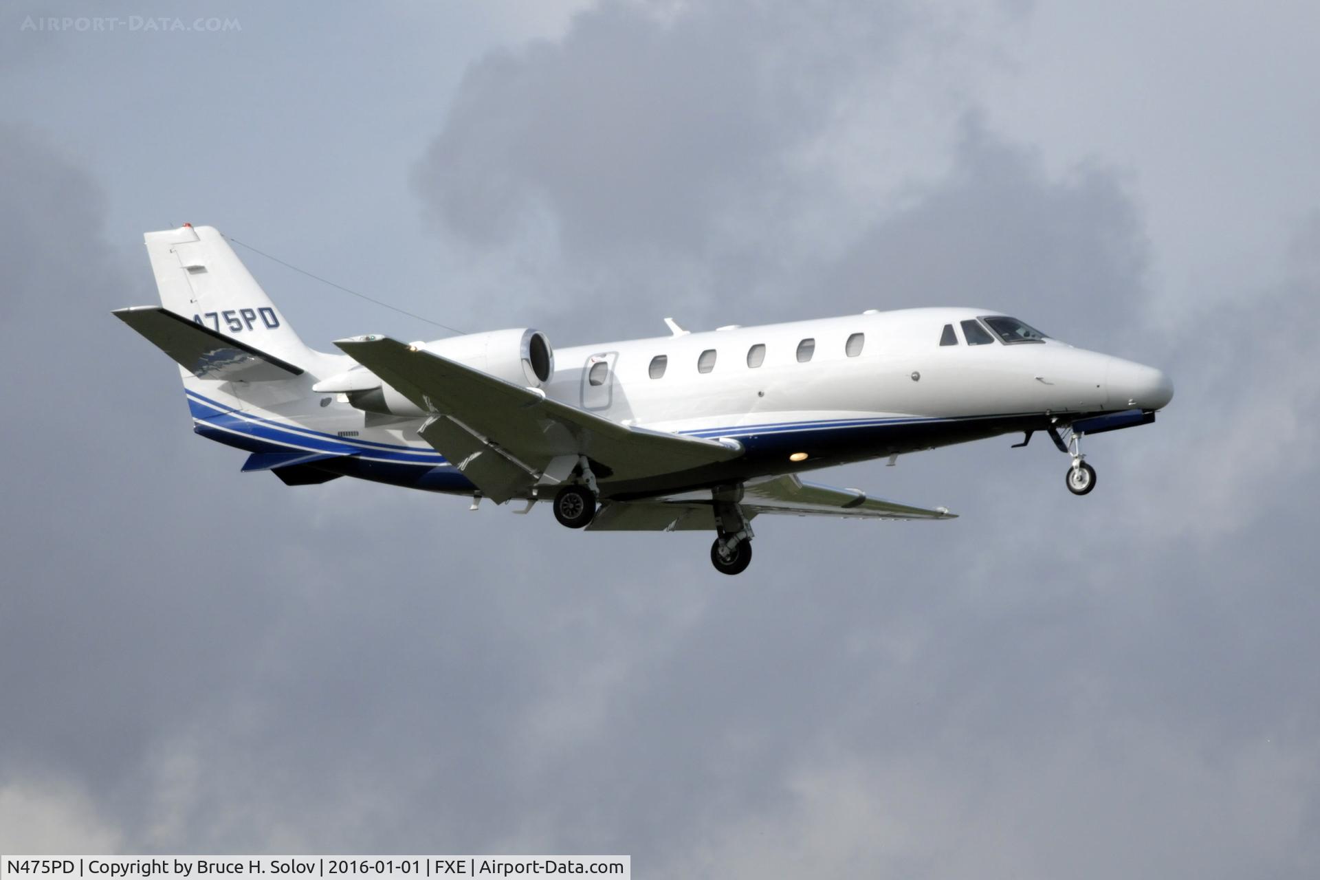 N475PD, 2000 Cessna Citation XL C/N 560-5080, on approach