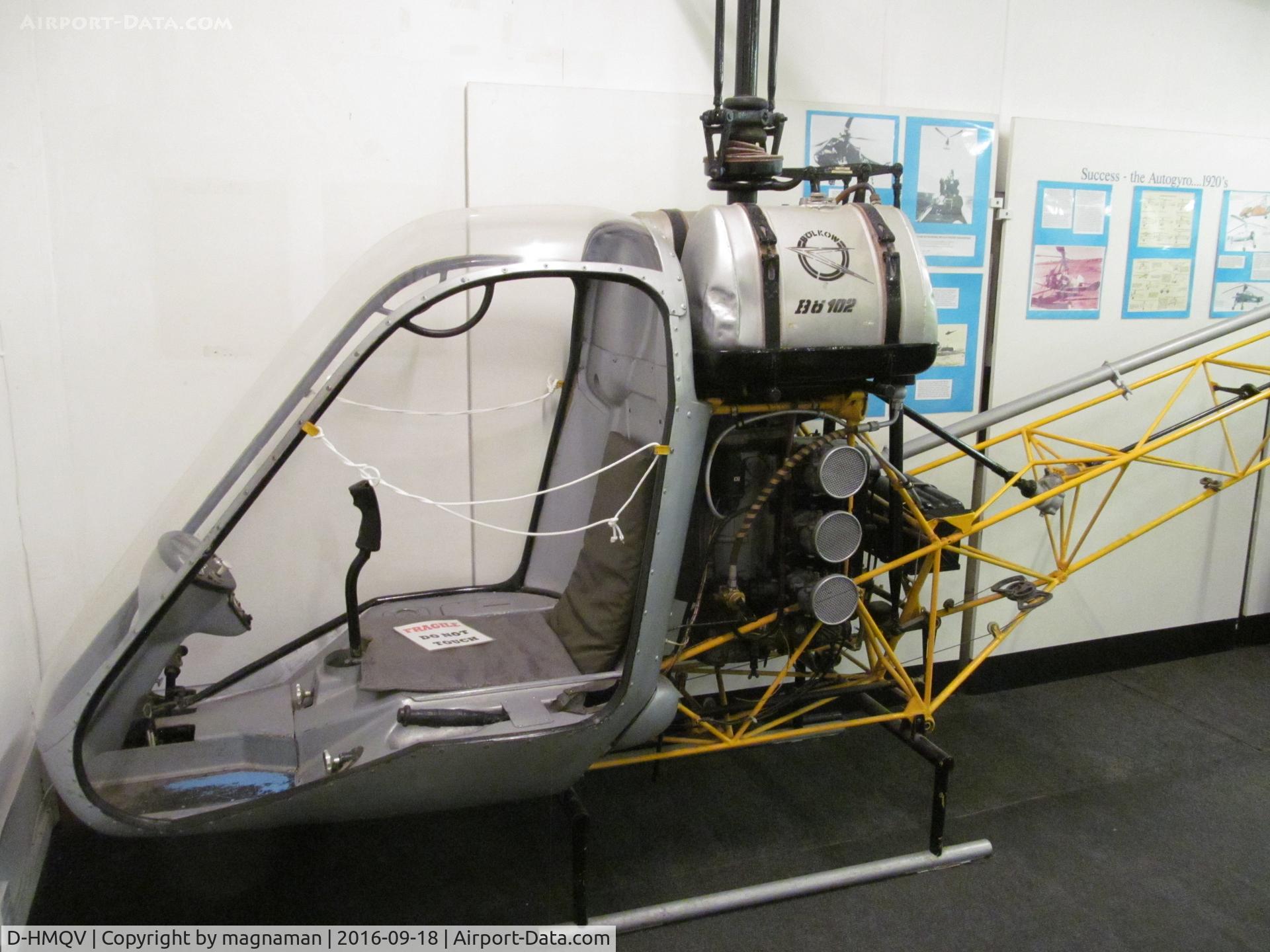 D-HMQV, 1960 Bolkow Bo-102 Helitrainer C/N 6216,  At The Helicopter Museum, Weston-super-Mare, UK.