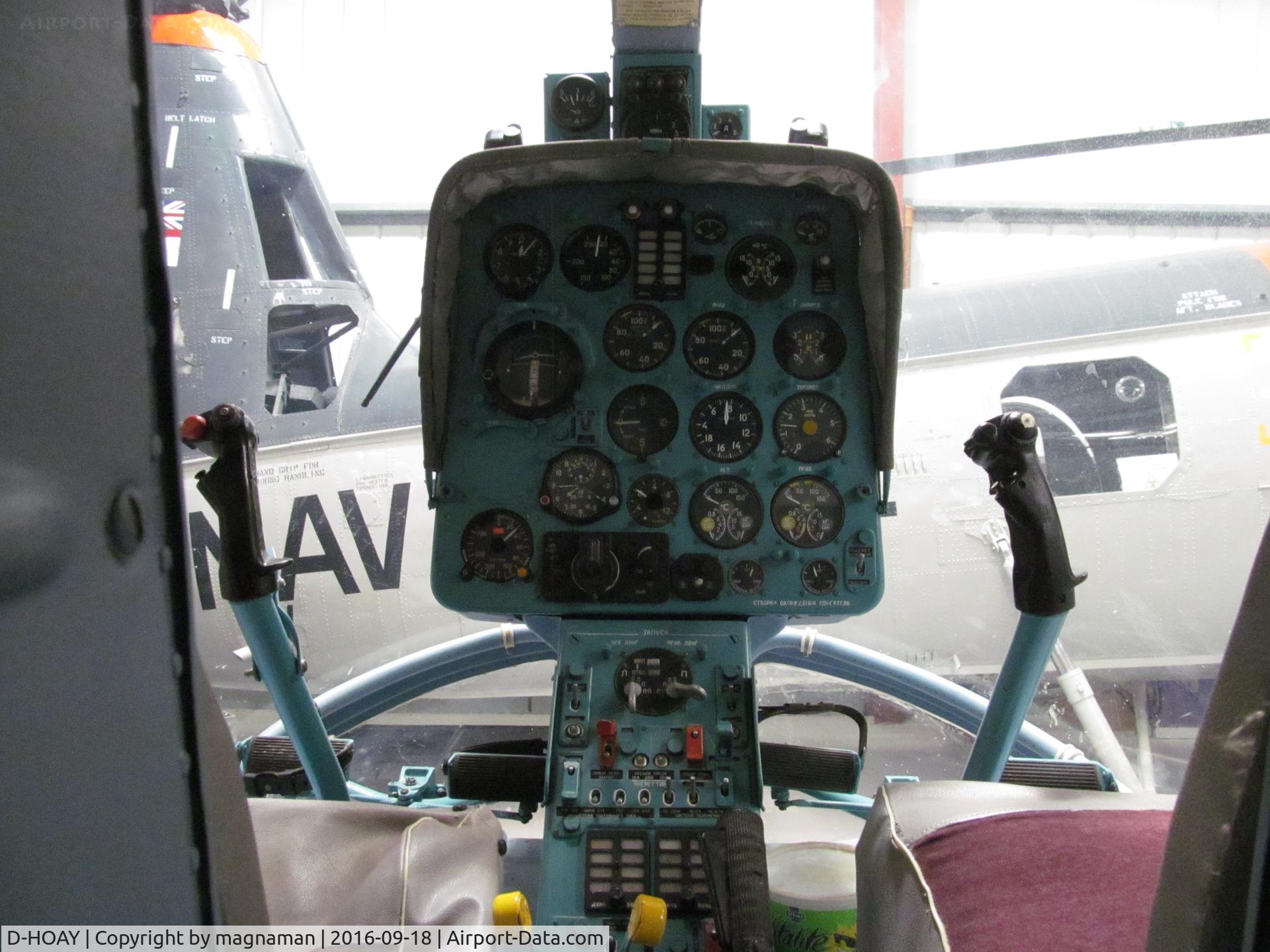 D-HOAY, 1973 Kamov Ka-26 Hoodlum C/N 7001309, Painted as DDR-SPY. At The Helicopter Museum, Weston-super-Mare, UK.