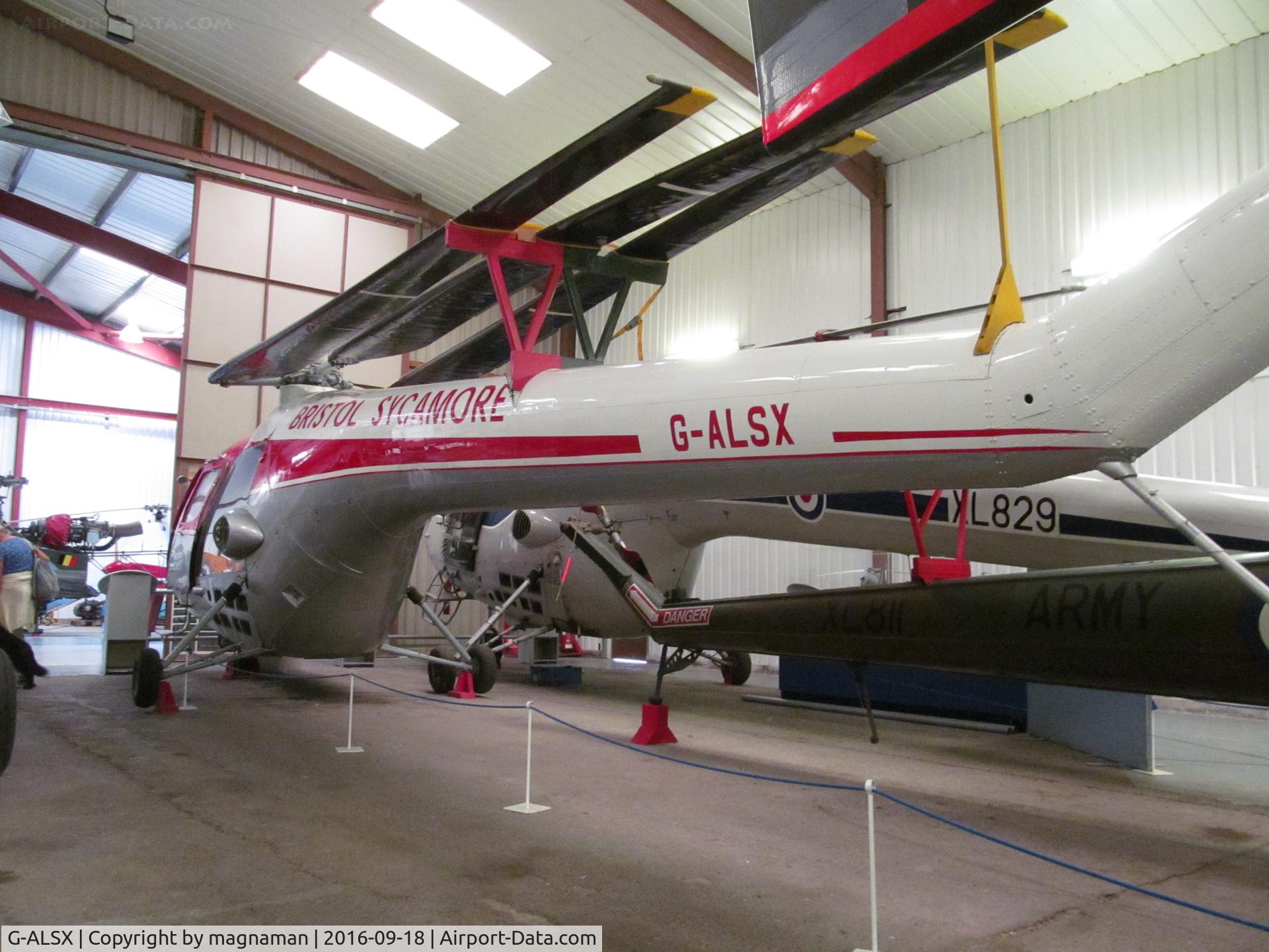 G-ALSX, Bristol 171 Sycamore Mk.3 C/N 12892, At The Helicopter Museum, Weston-super-Mare, UK.