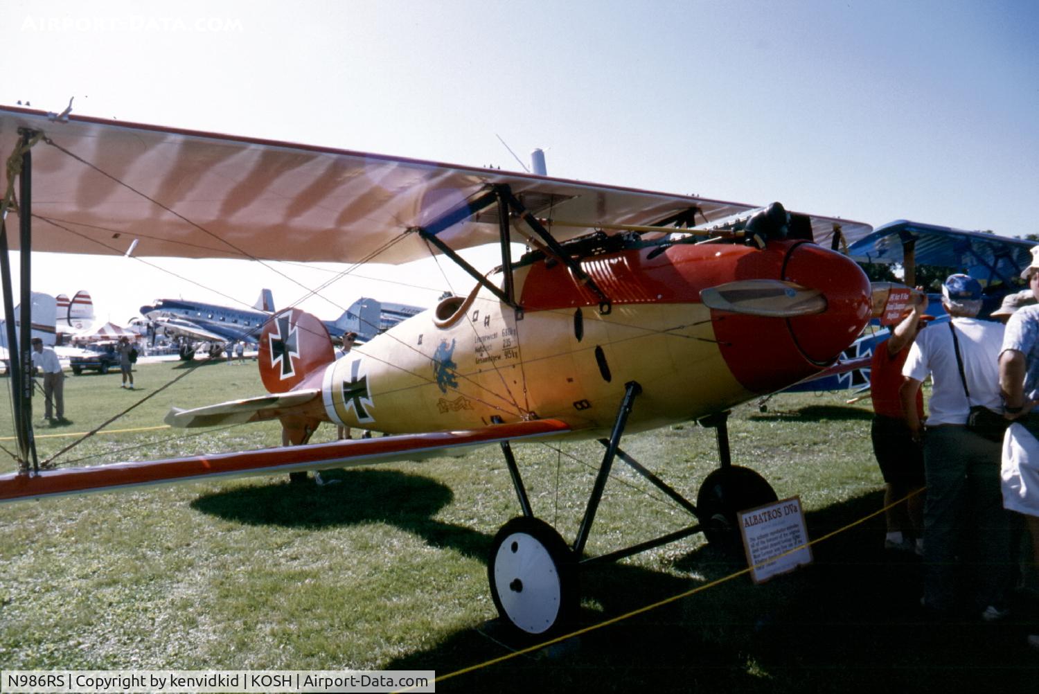 N986RS, 1990 Albatros D-Va Replica C/N 7160/17, At Air Adventure 1993 Oshkosh.