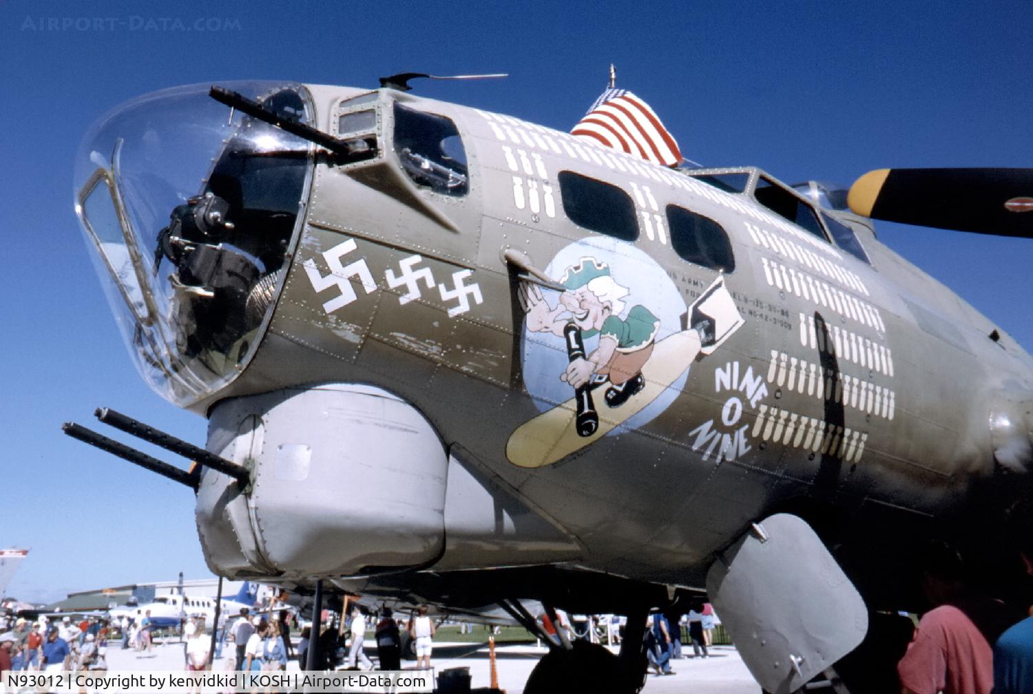N93012, 1944 Boeing B-17G-30-BO Flying Fortress C/N 32264, At Air Adventure 1993 Oshkosh.