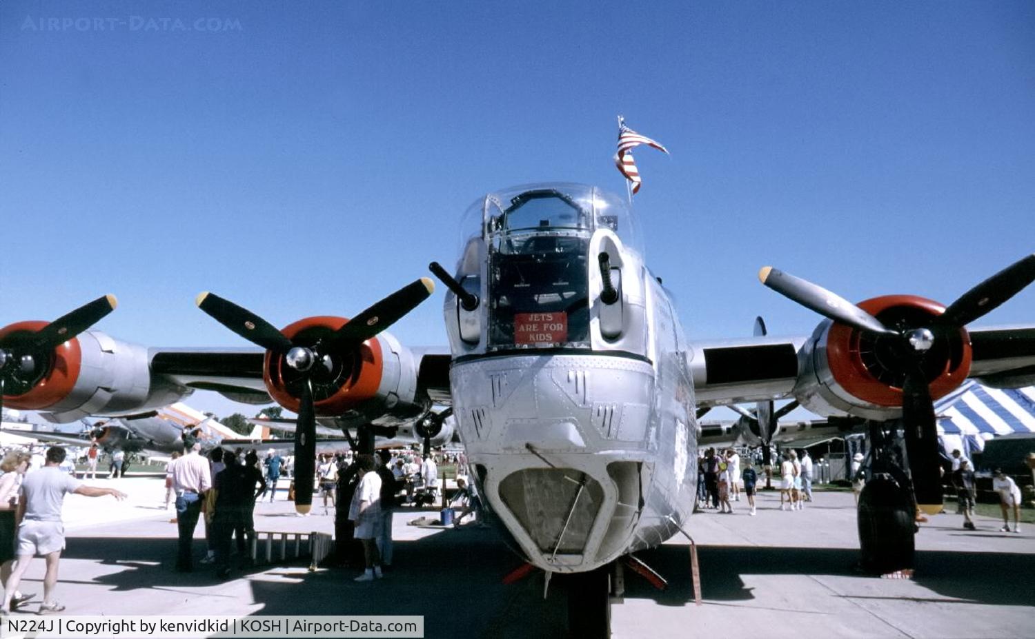 N224J, 1944 Consolidated B-24J-85-CF Liberator C/N 1347 (44-44052), At Air Adventure 1993 Oshkosh.