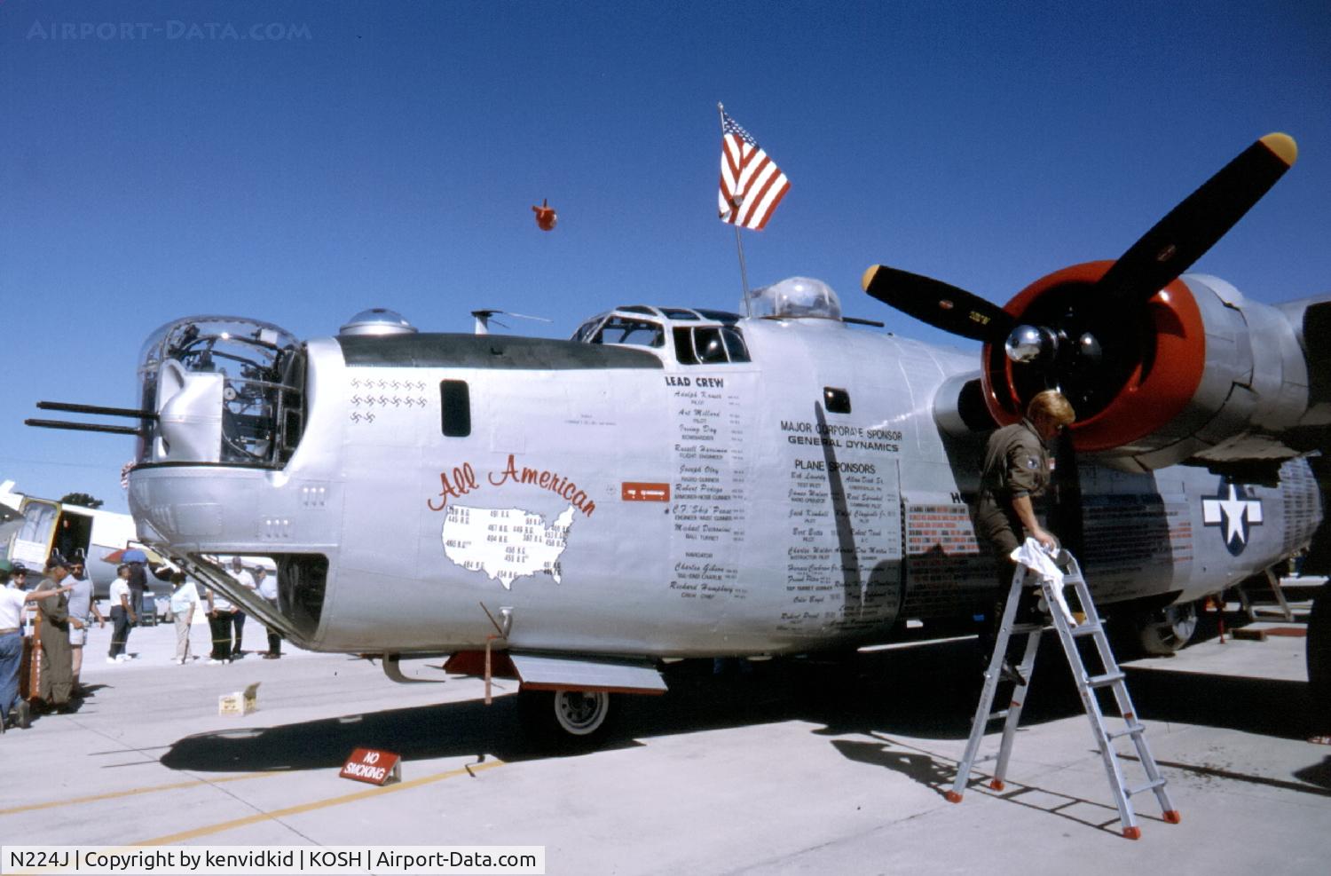 N224J, 1944 Consolidated B-24J-85-CF Liberator C/N 1347 (44-44052), At Air Adventure 1993 Oshkosh.