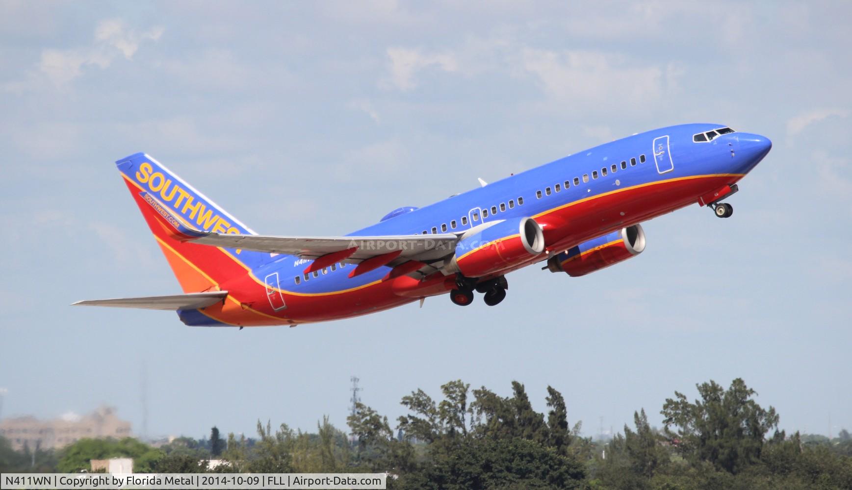 N411WN, 2001 Boeing 737-7H4 C/N 29821, Southwest