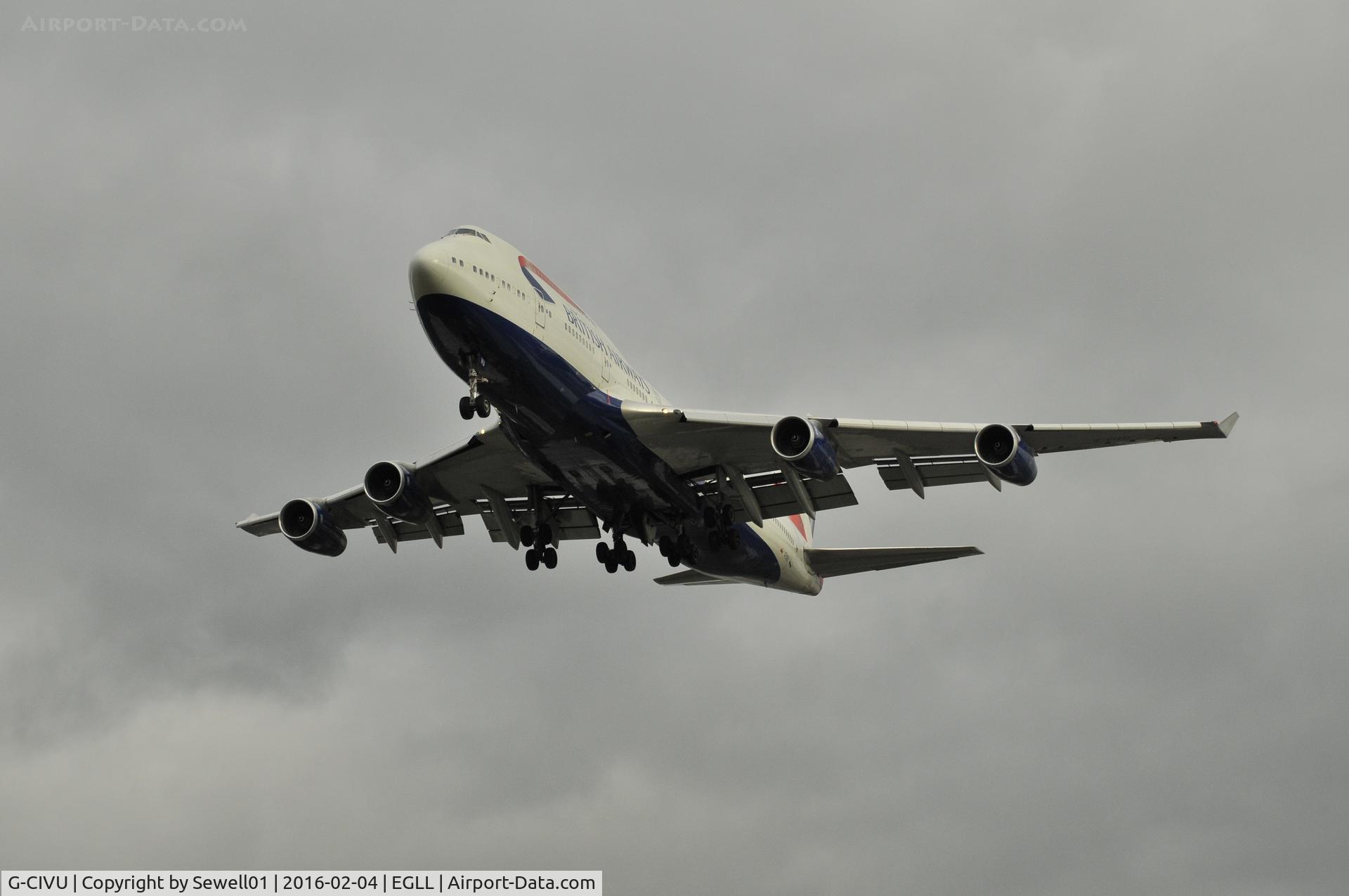 G-CIVU, 1998 Boeing 747-436 C/N 25810, Landing 27L at LHR