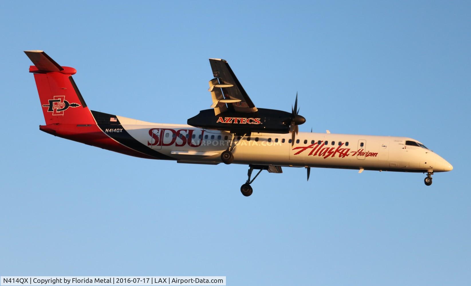 N414QX, 2002 Bombardier DHC-8-402 Dash 8 C/N 4061, Alaska San Diego State University