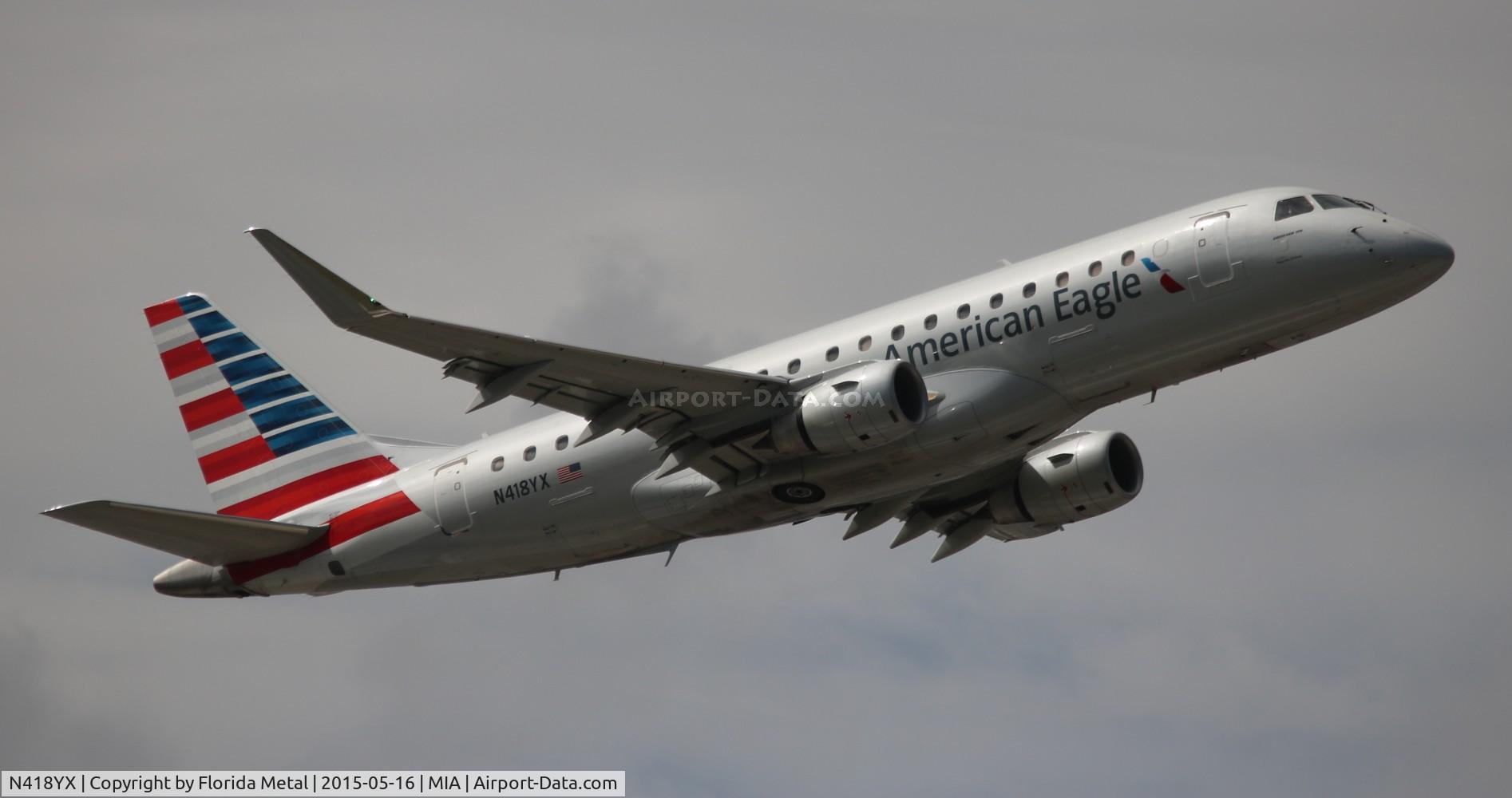 N418YX, 2013 Embraer 175LR (ERJ-170-200LR) C/N 17000383, American Eagle