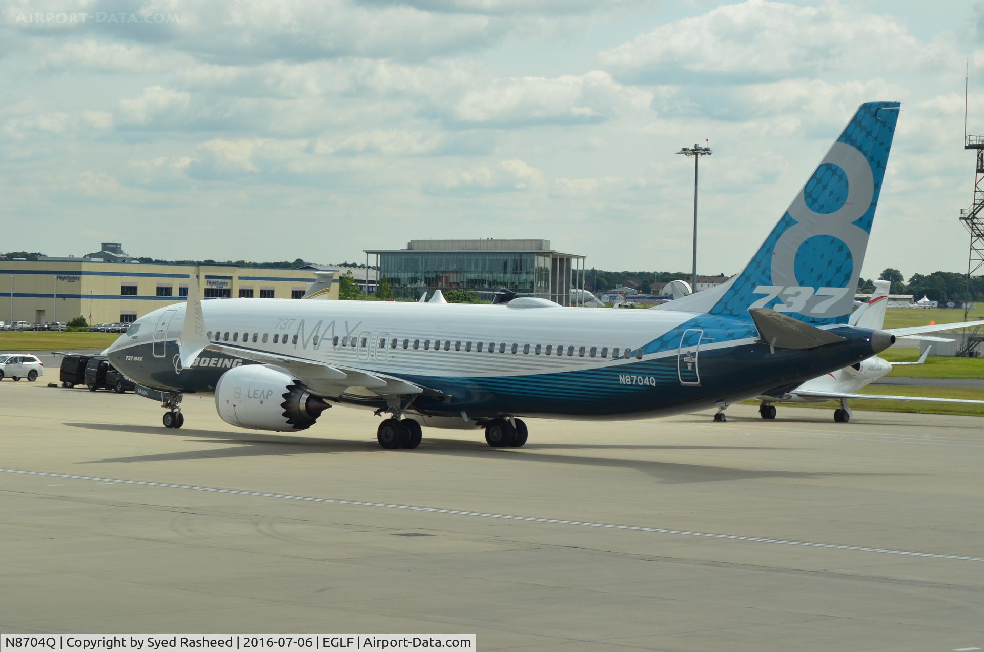 N8704Q, 2016 Boeing 737-8 MAX C/N 36988, N8704Q taxing out