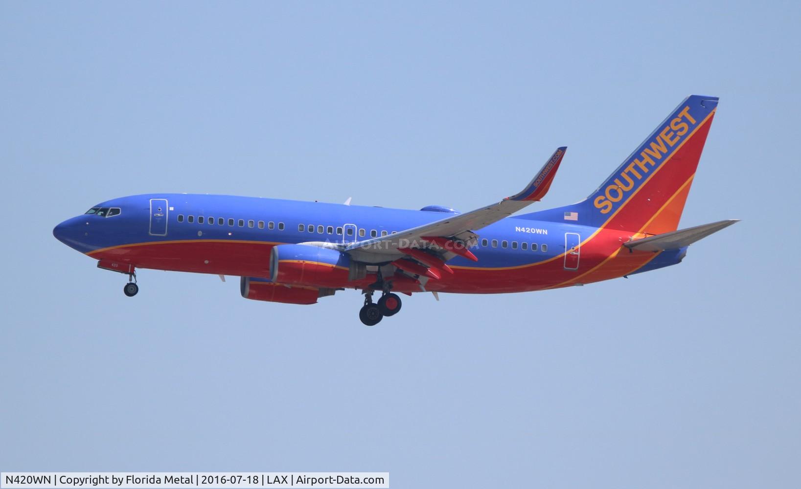 N420WN, 2001 Boeing 737-7H4 C/N 29825, Southwest
