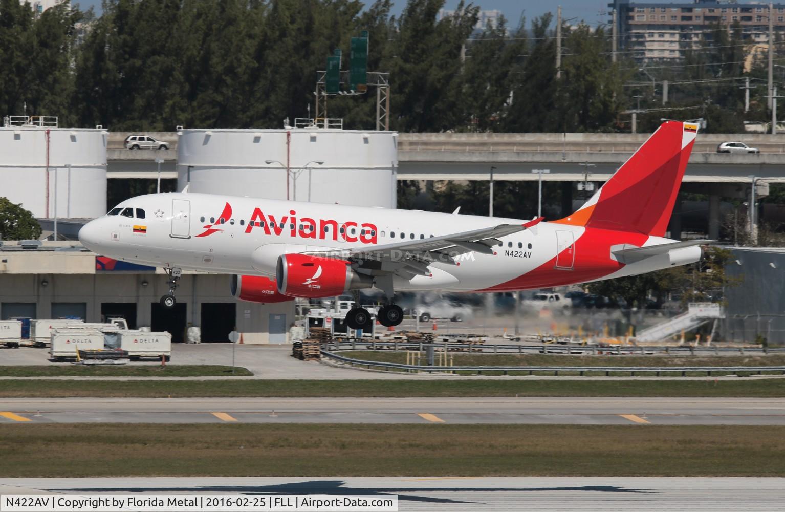 N422AV, 2010 Airbus A319-115 C/N 4200, Avianca