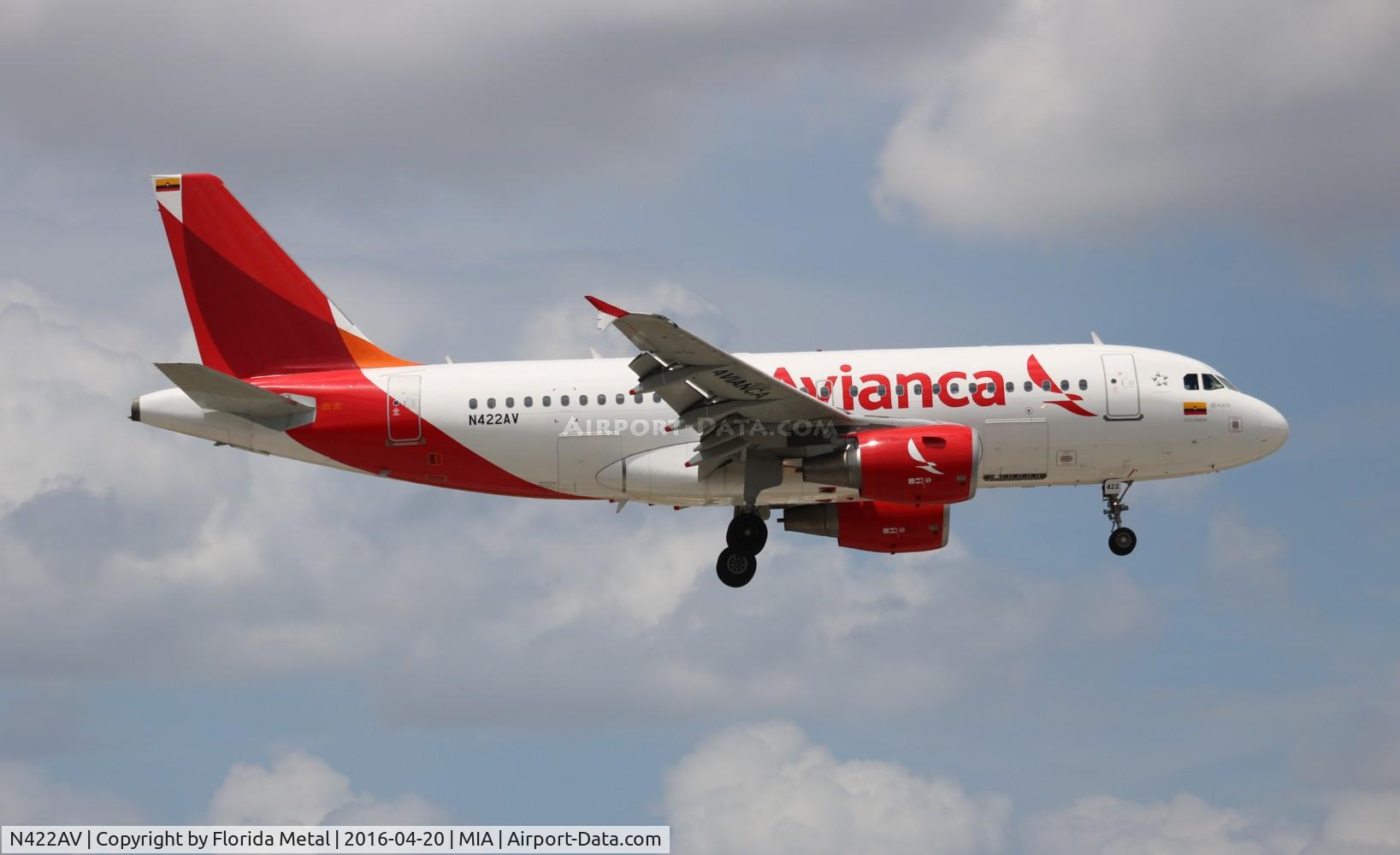 N422AV, 2010 Airbus A319-115 C/N 4200, Avianca