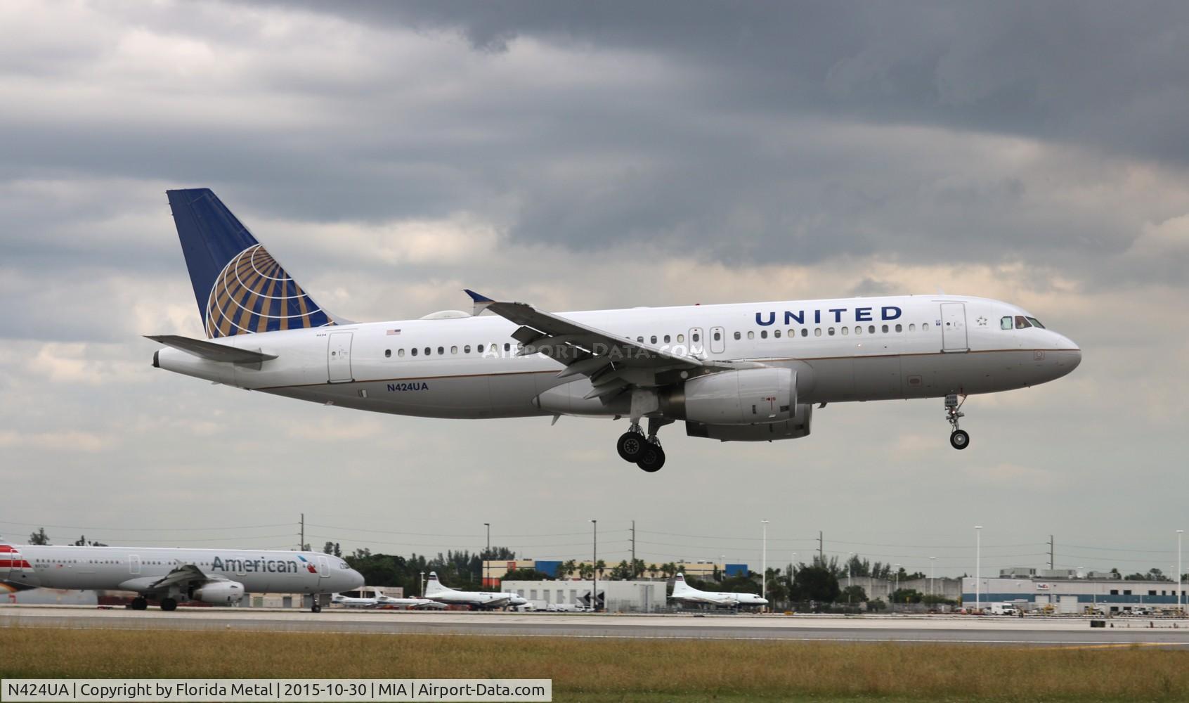 N424UA, 1995 Airbus A320-232 C/N 506, United
