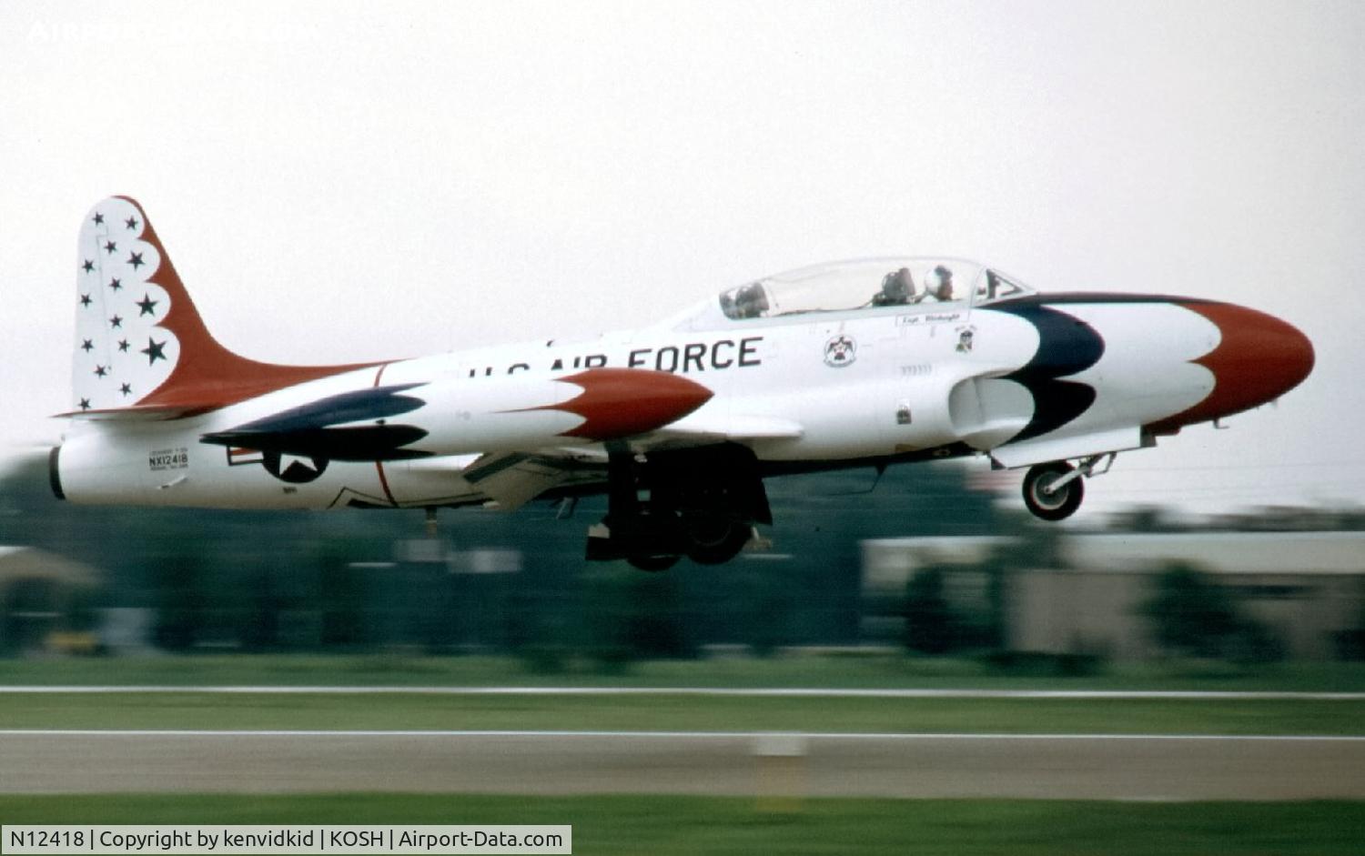 N12418, Canadair T-33AN Silver Star 3 C/N T33-265, At Air Adventure 1993 Oshkosh.