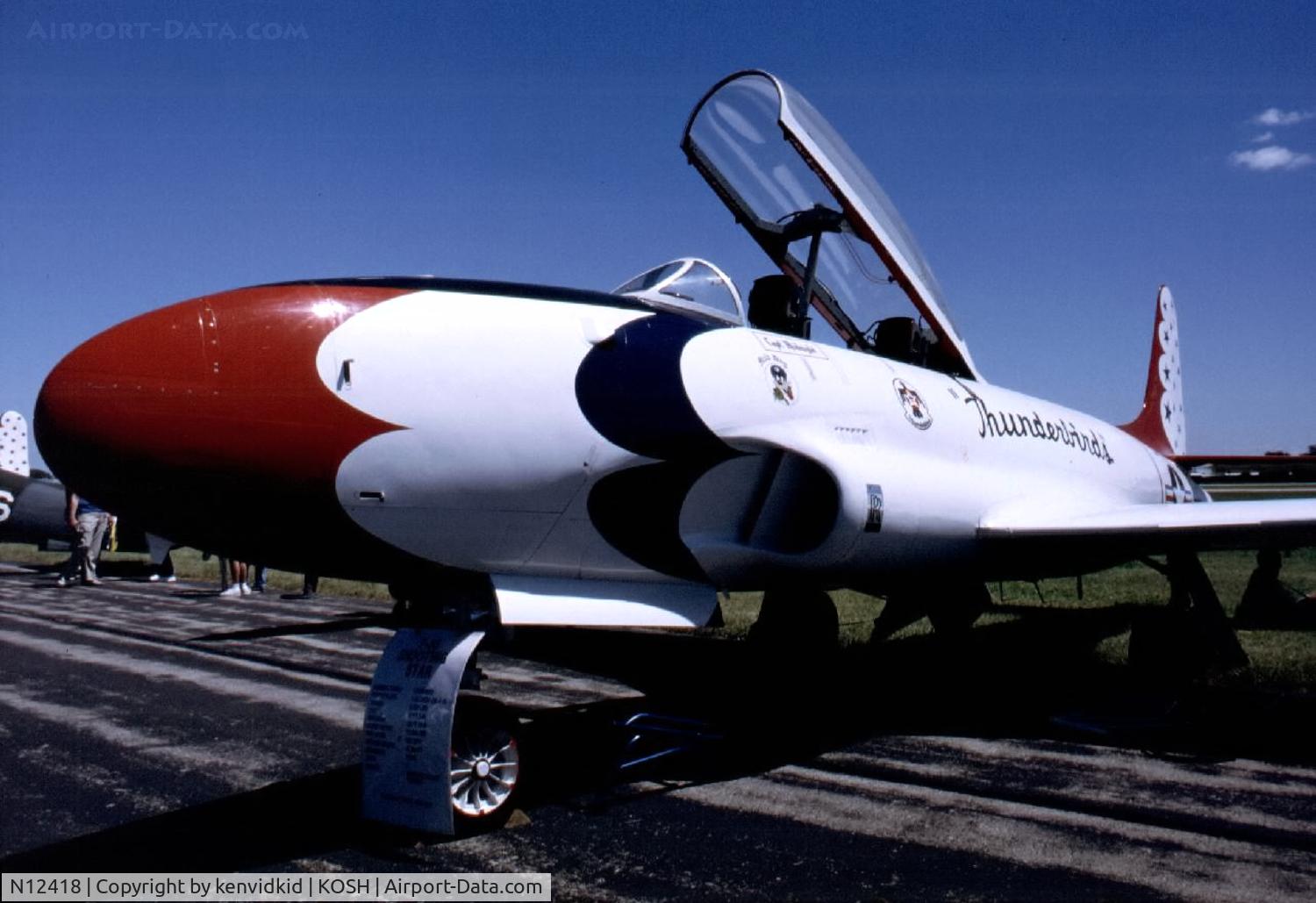 N12418, Canadair T-33AN Silver Star 3 C/N T33-265, At Air Adventure 1993 Oshkosh.