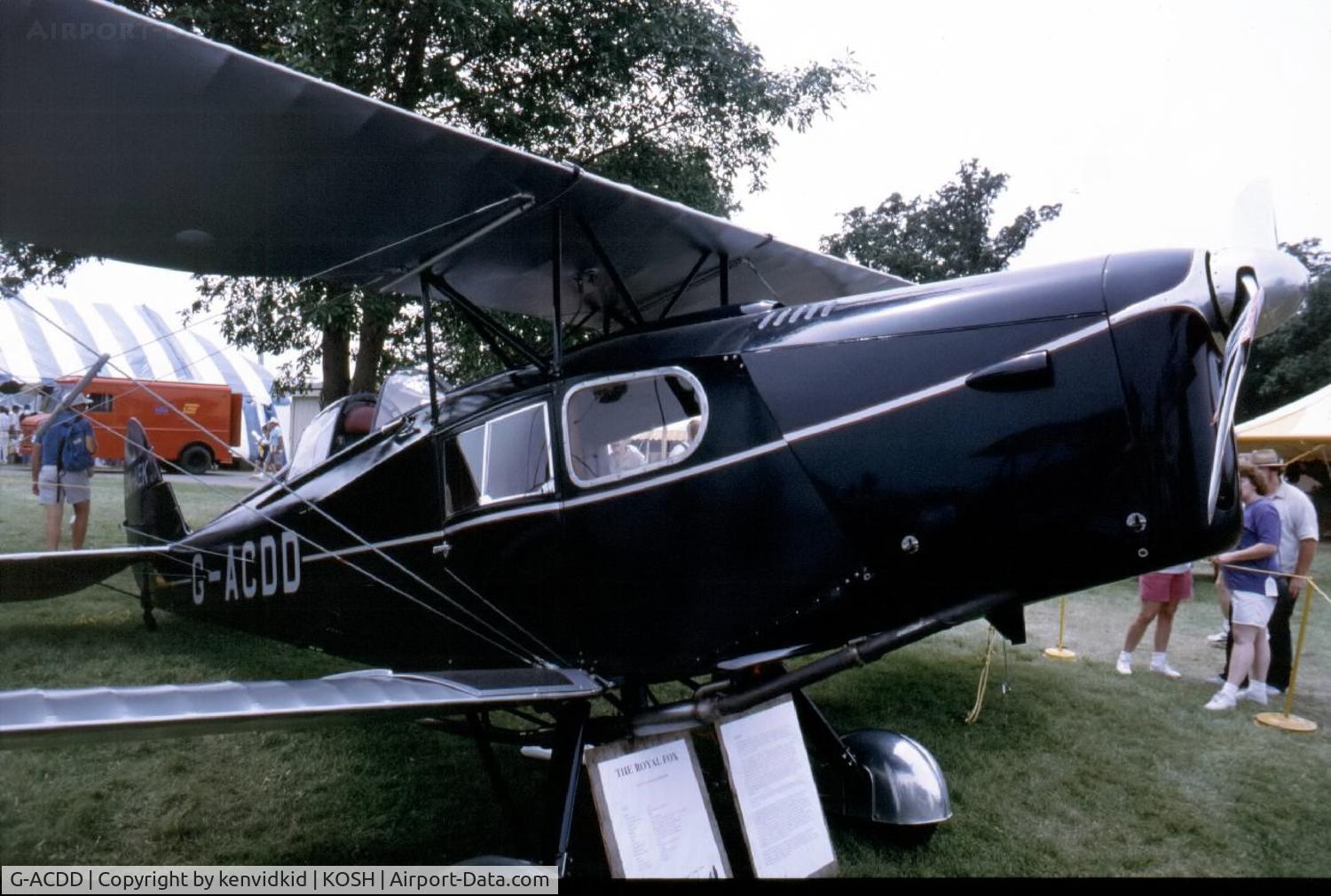 G-ACDD, 1932 De Havilland DH-83C Fox Moth C/N 4033, At Air Adventure 1993 Oshkosh.
