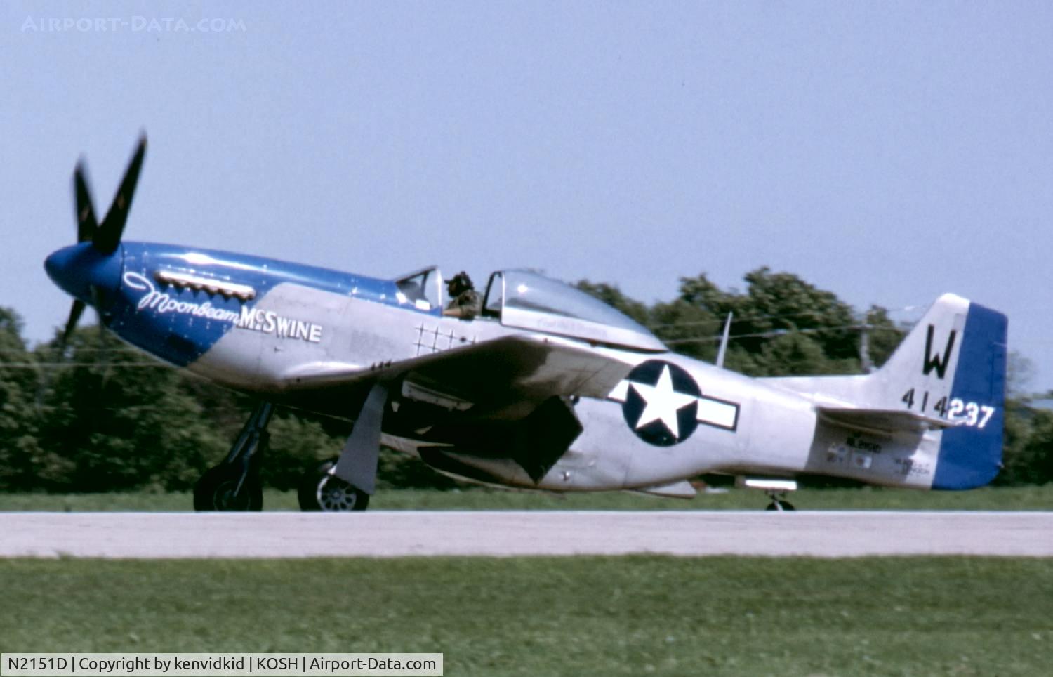 N2151D, 1944 North American F-51D Mustang C/N 122-40196, At Air Adventure 1993 Oshkosh.
