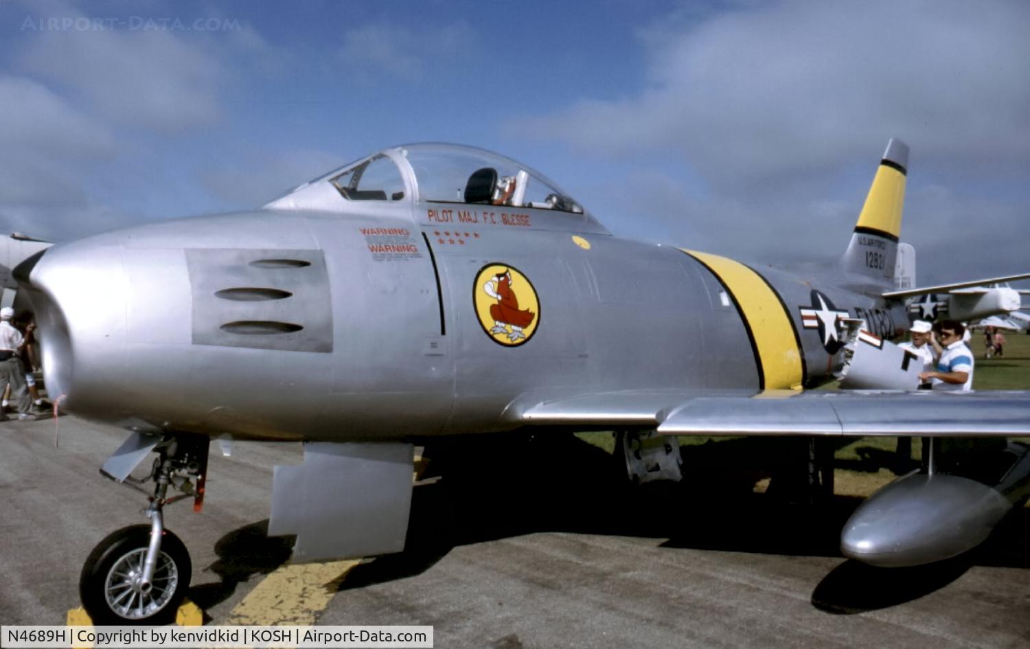 N4689H, 1954 Canadair CL-13 Sabre 5 C/N 1083, At Air Adventure 1993 Oshkosh.