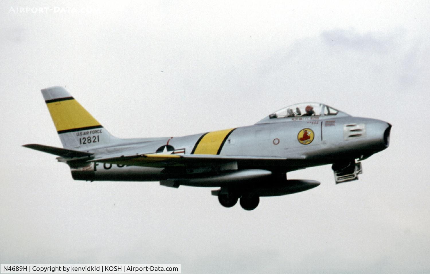N4689H, 1954 Canadair CL-13 Sabre 5 C/N 1083, At Air Adventure 1993 Oshkosh.