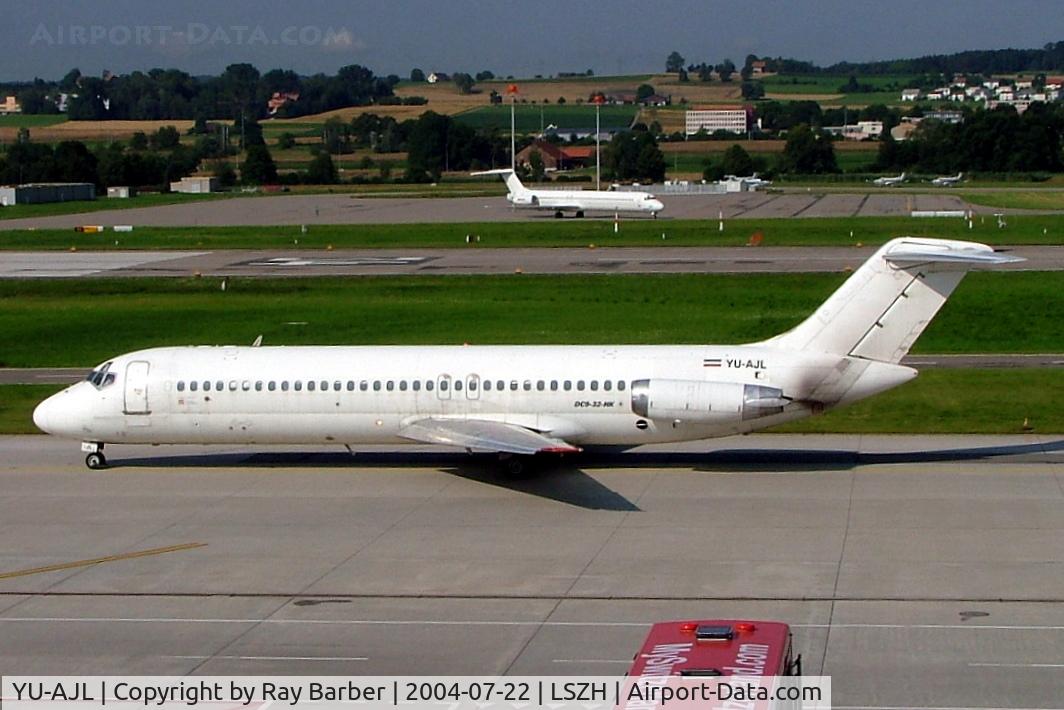 YU-AJL, 1973 Douglas DC-9-32 C/N 47571, McDonnell Douglas DC-9-32 [47571] (JAT Yugoslav Airlines) Zurich~HB 22/07/2004