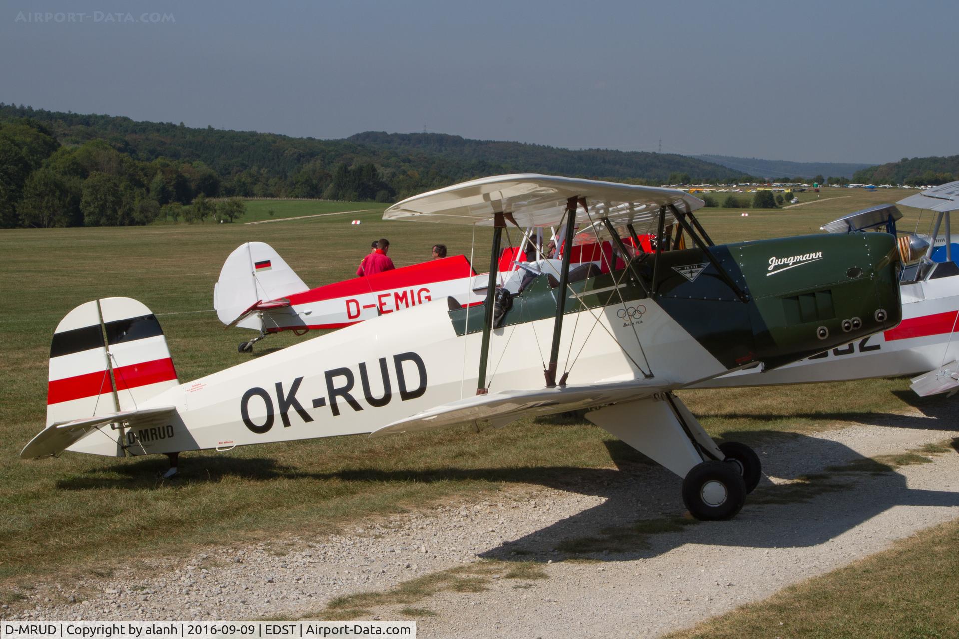 D-MRUD, 2012 B & F Technik FK-131 Jungmann C/N 1, On the flightline at the 2016 Hahnweide Oldtimer Fliegertreffen