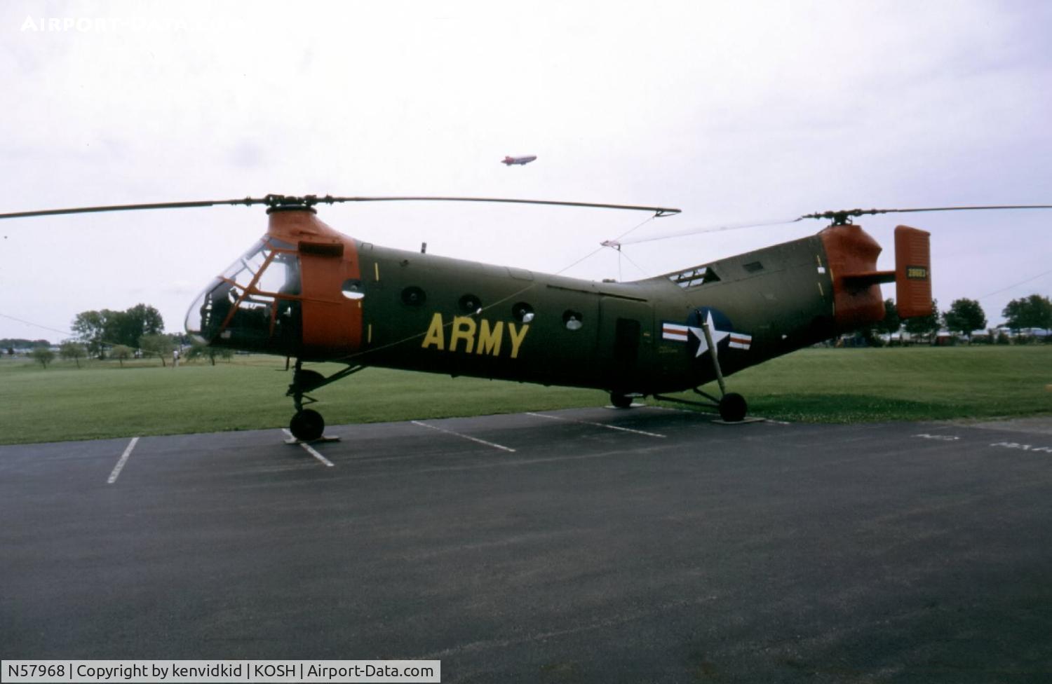 N57968, 1955 Piasecki H-21B Workhorse C/N B.45 (52-8683), At Air Adventure 1993 Oshkosh.