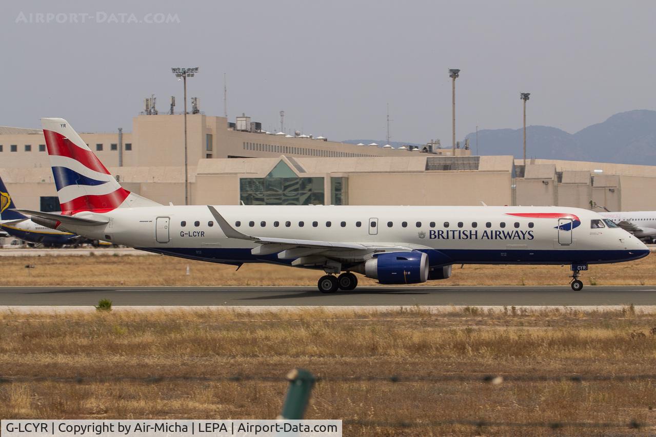 G-LCYR, 2012 Embraer 190SR (ERJ-190-100SR) C/N 19000563, BA CityFlyer