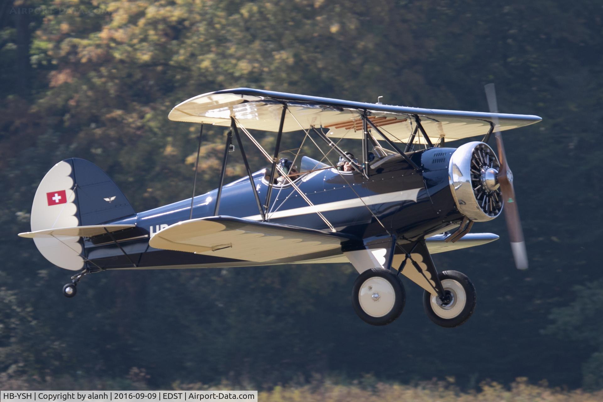 HB-YSH, 2012 Hatz CB-1 Classic C/N 78, Arriving at the 2016 Hahnweide Oldtimer Fliegertreffen