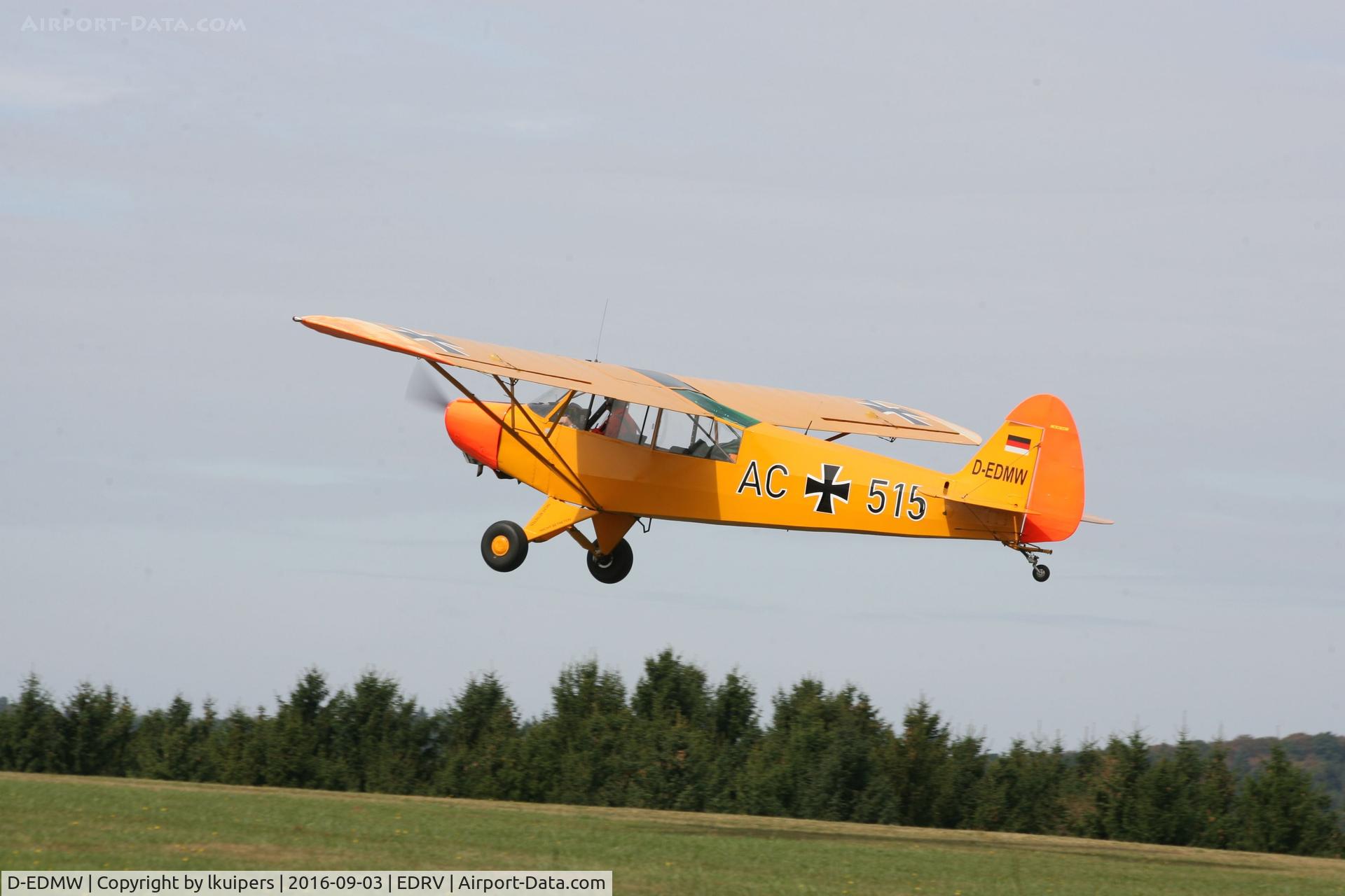 D-EDMW, 1954 Piper L-18C Super Cub C/N 18-3426, This Piper L-18C is painted in the colours of the German Luftwaffe with the markings AC+515 at a sunny Wershofen