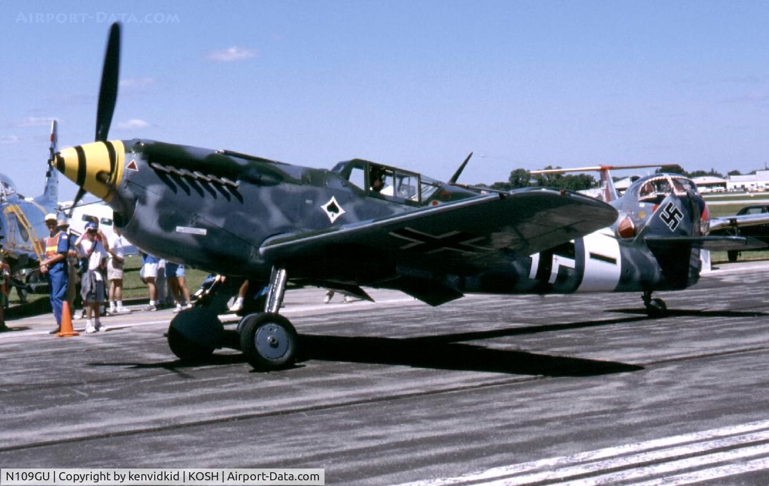 N109GU, 1958 Hispano HA-1112-M1L Buchon C/N 235, At Air Adventure 1993 Oshkosh.