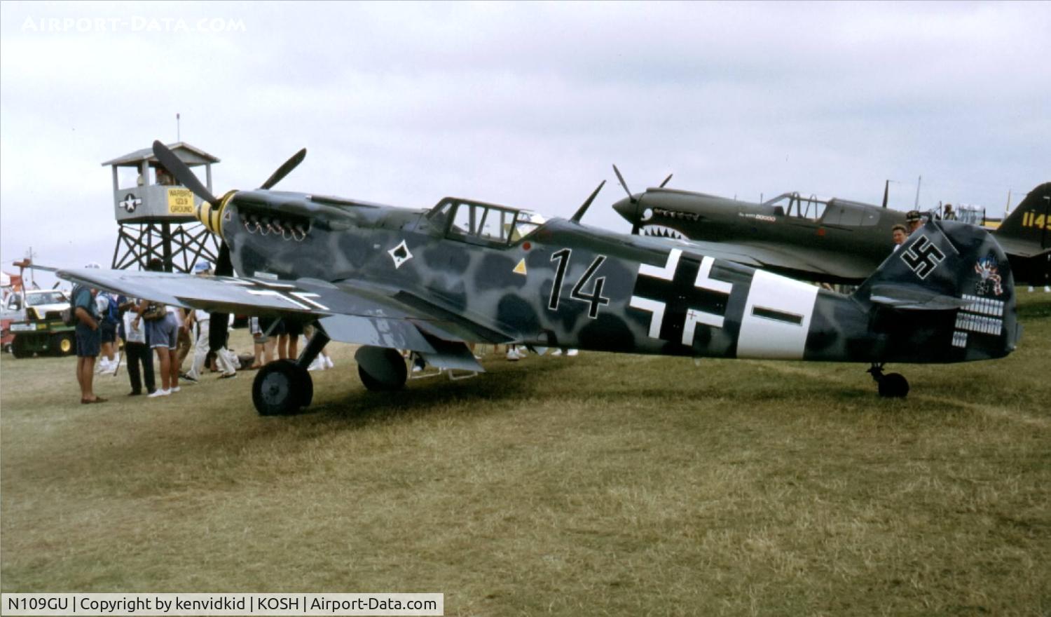 N109GU, 1958 Hispano HA-1112-M1L Buchon C/N 235, At Air Adventure 1993 Oshkosh.