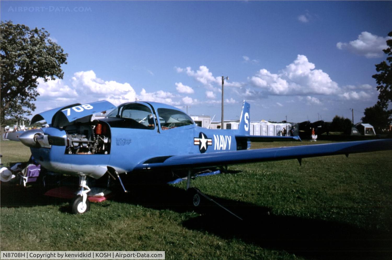 N8708H, 1947 North American NAVION C/N NAV-4-708, At Air Adventure 1993 Oshkosh.