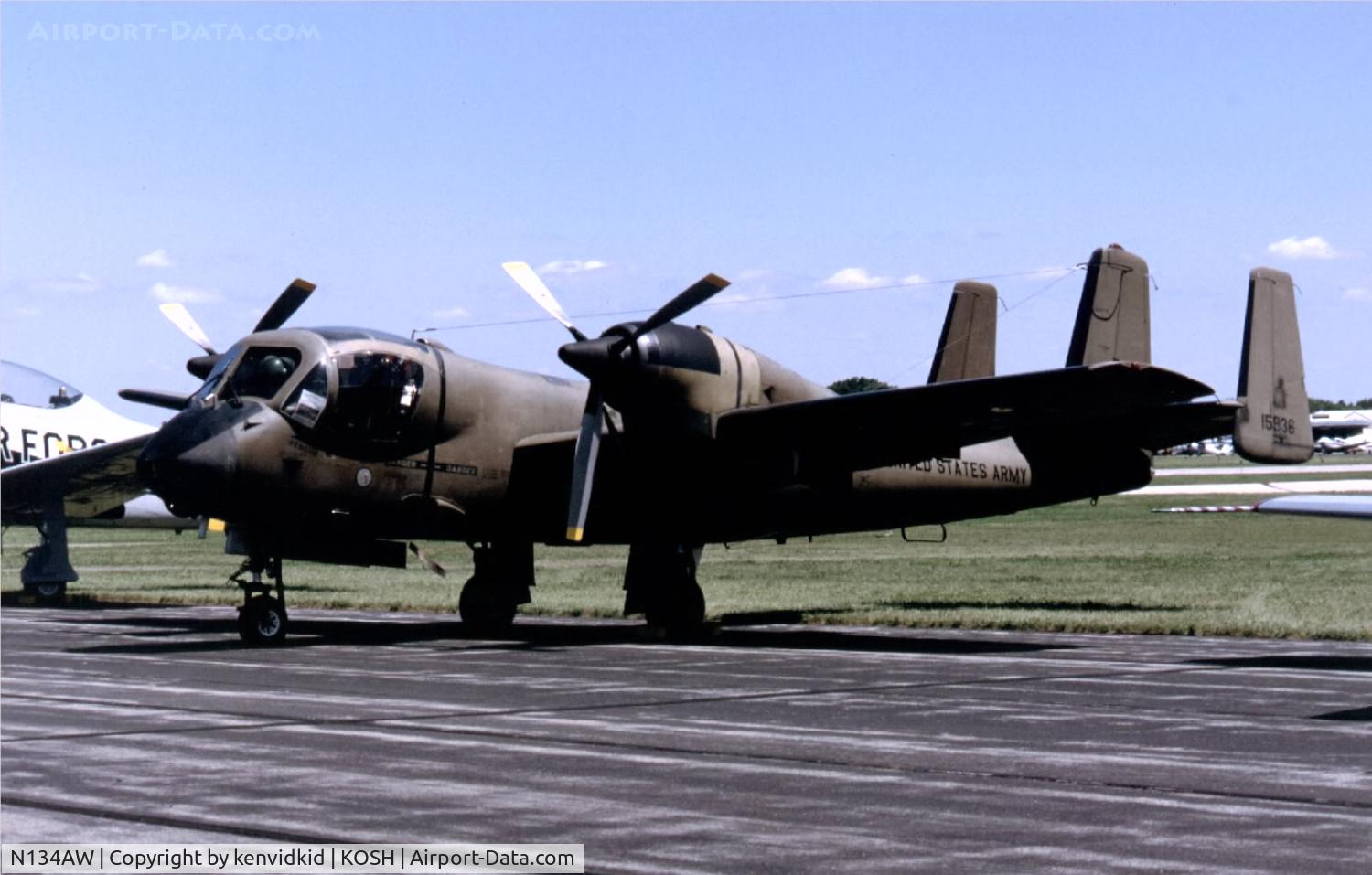 N134AW, 1969 Grumman OV-1C Mohawk C/N 140C, At Air Adventure 1993 Oshkosh.