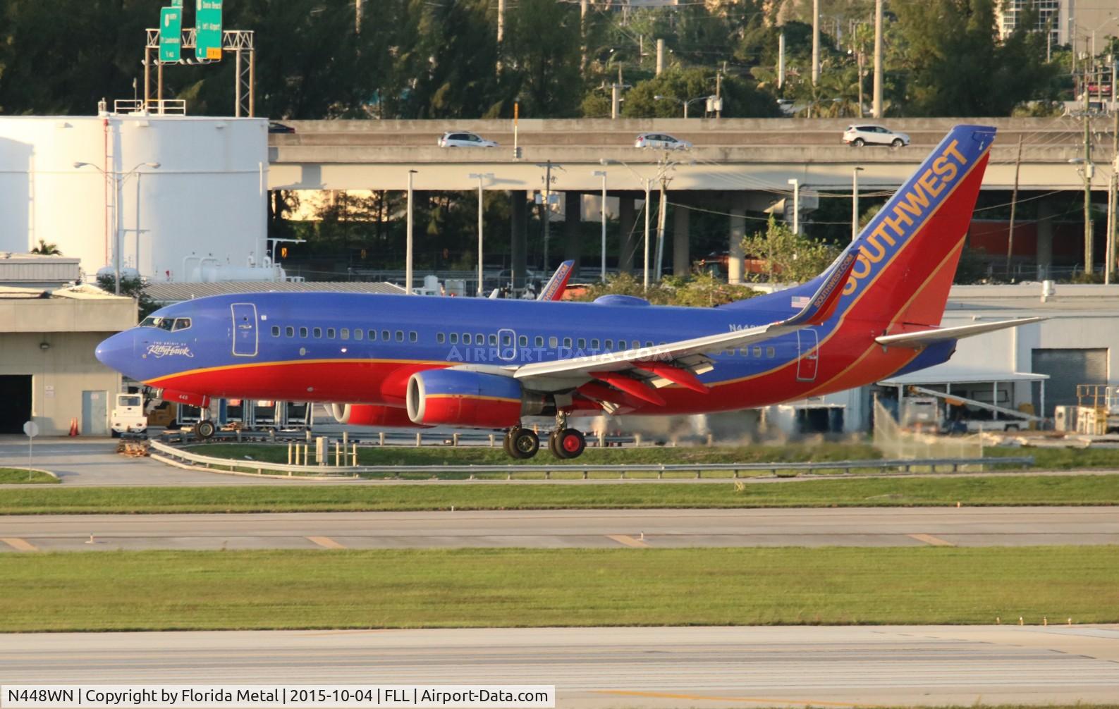 N448WN, 2003 Boeing 737-7H4 C/N 33721, Southwest
