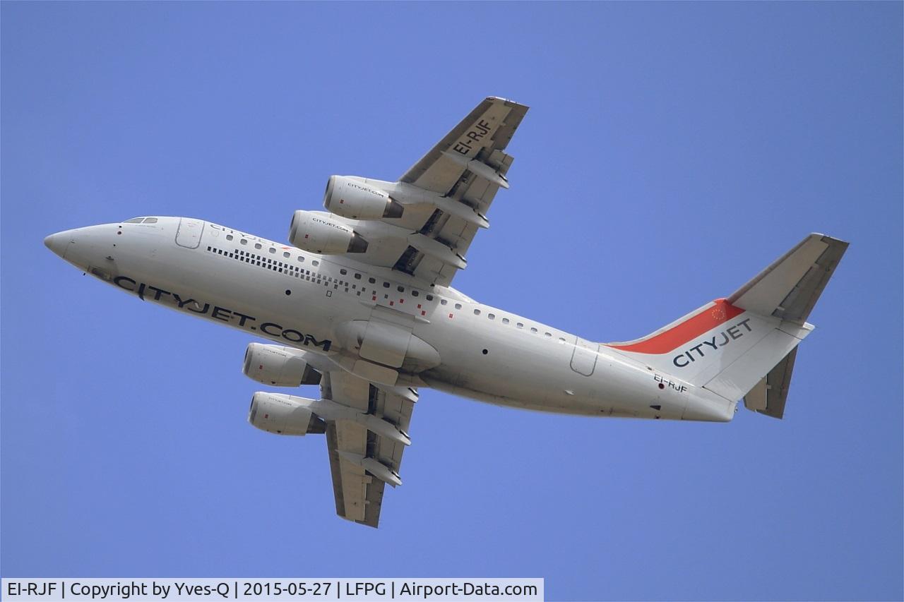EI-RJF, 1998 British Aerospace Avro 146-RJ85A C/N E2337, British Aerospace RJ85A, Take off rwy 27L, Paris-Roissy Charles De Gaulle airport (LFPG-CDG)