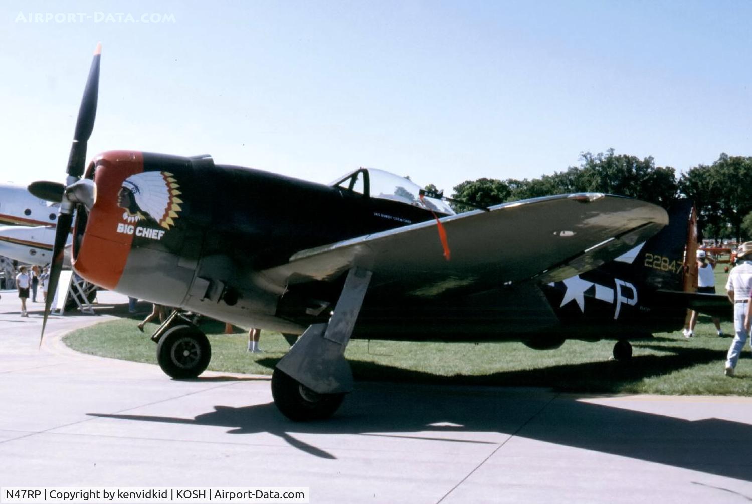 N47RP, 1945 Republic P-47D Thunderbolt C/N 399-55744, At Air Adventure 1993 Oshkosh.