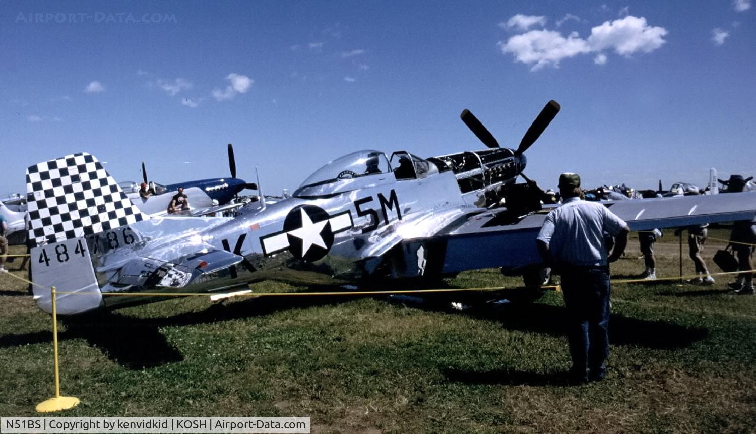 N51BS, 1958 North American P-51D Mustang C/N 44-73822, At Air Adventure 1993 Oshkosh.