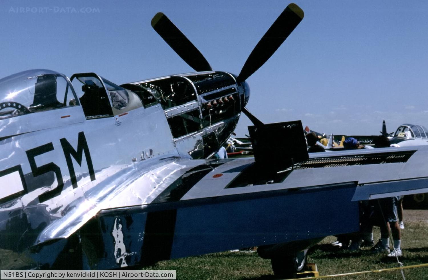 N51BS, 1958 North American P-51D Mustang C/N 44-73822, Grand Champion WWII at Air Adventure 1993 Oshkosh.