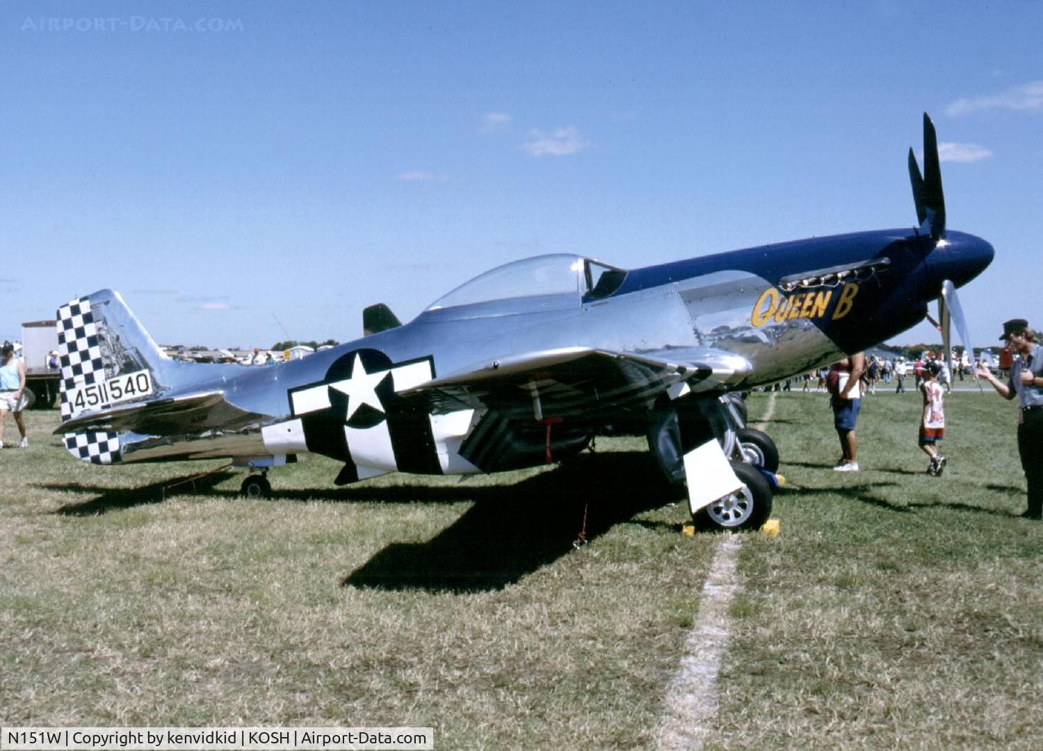 N151W, 1945 North American F-51D Mustang C/N 124-48293, At Air Adventure 1993 Oshkosh.