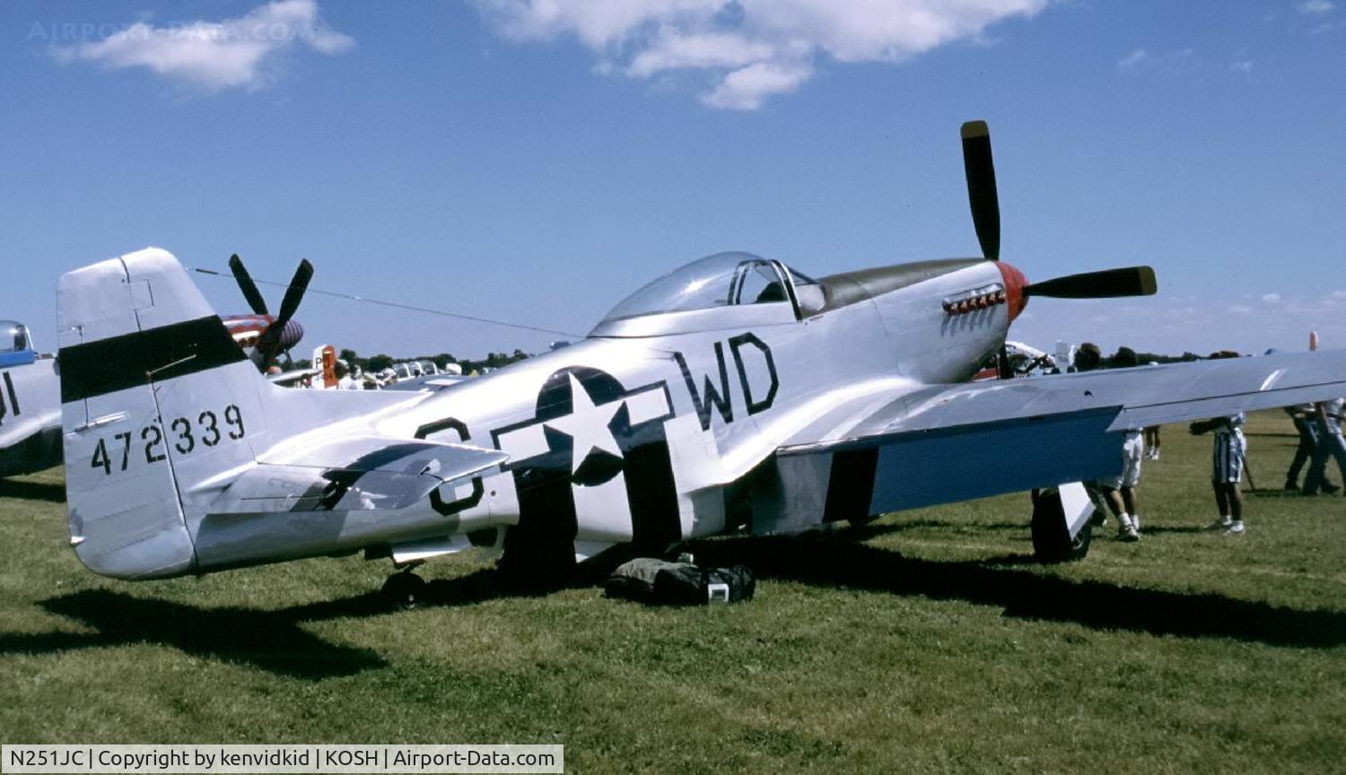 N251JC, 1944 North American P-51D Mustang C/N 122-38798, At Air Adventure 1993 Oshkosh.
