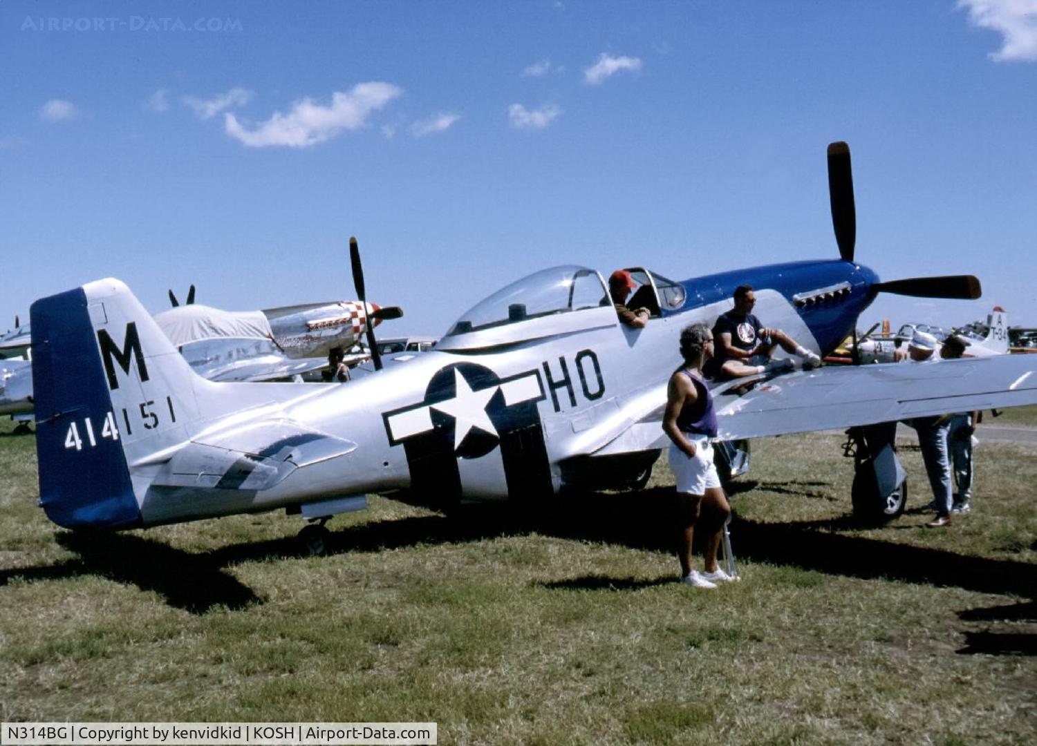 N314BG, North American P-51D Mustang C/N 122-3999 (44-73140), At Air Adventure 1993 Oshkosh.