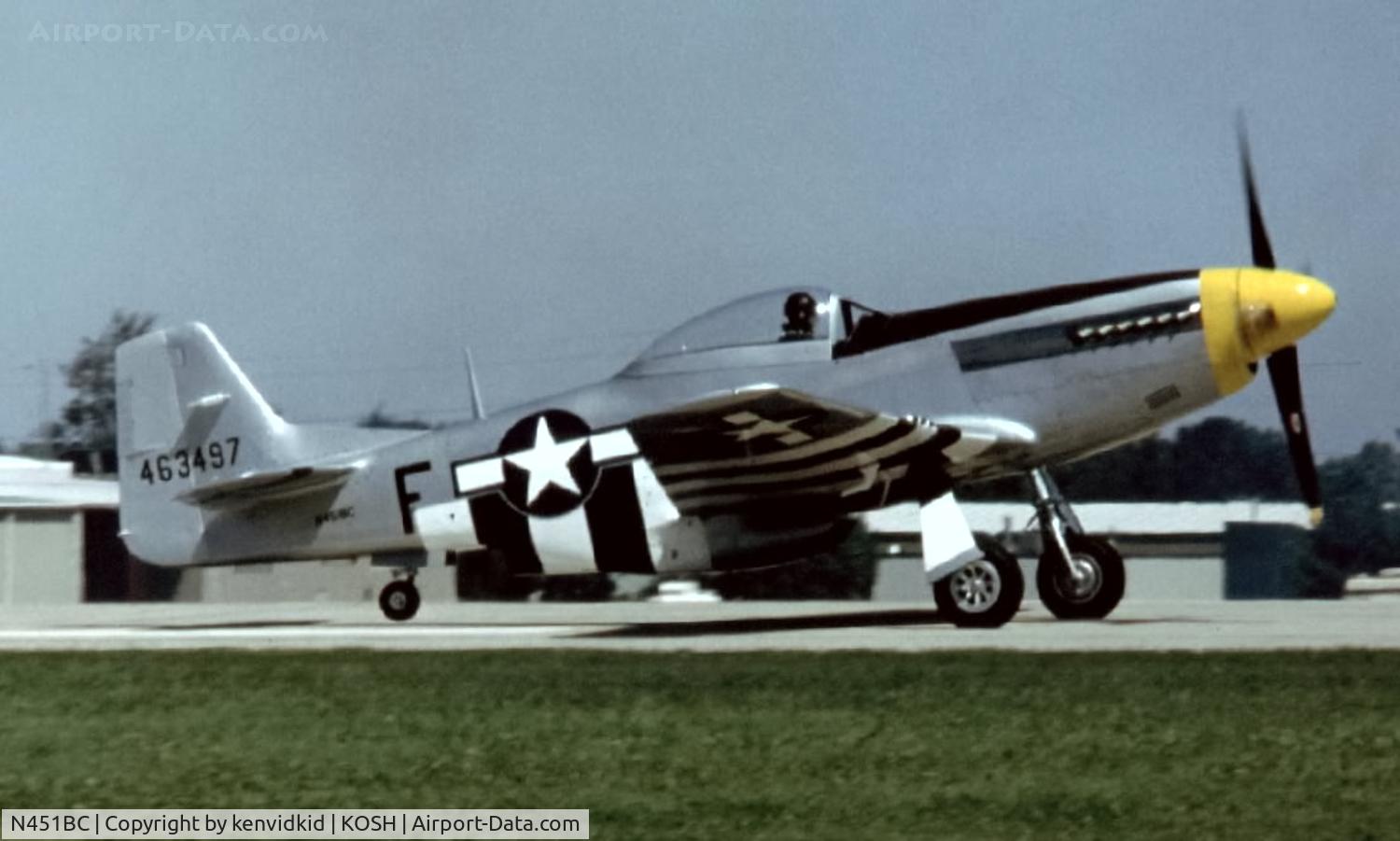 N451BC, 1945 North American P-51D Mustang C/N 45-11367, At Air Adventure 1993 Oshkosh.