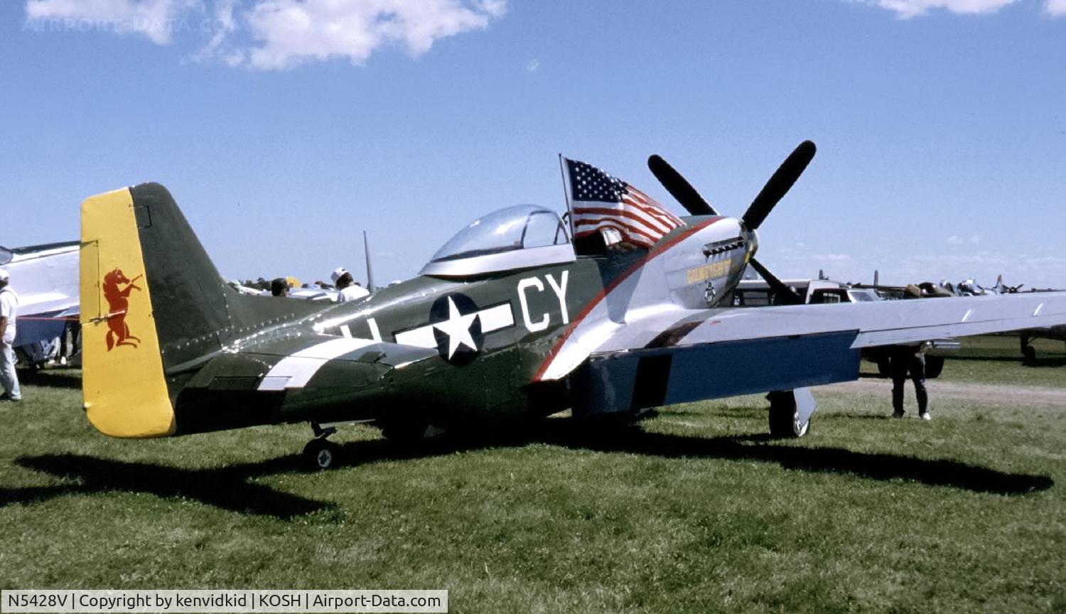 N5428V, 1944 North American P-51D Mustang C/N 122-39723, At Air Adventure 1993 Oshkosh.