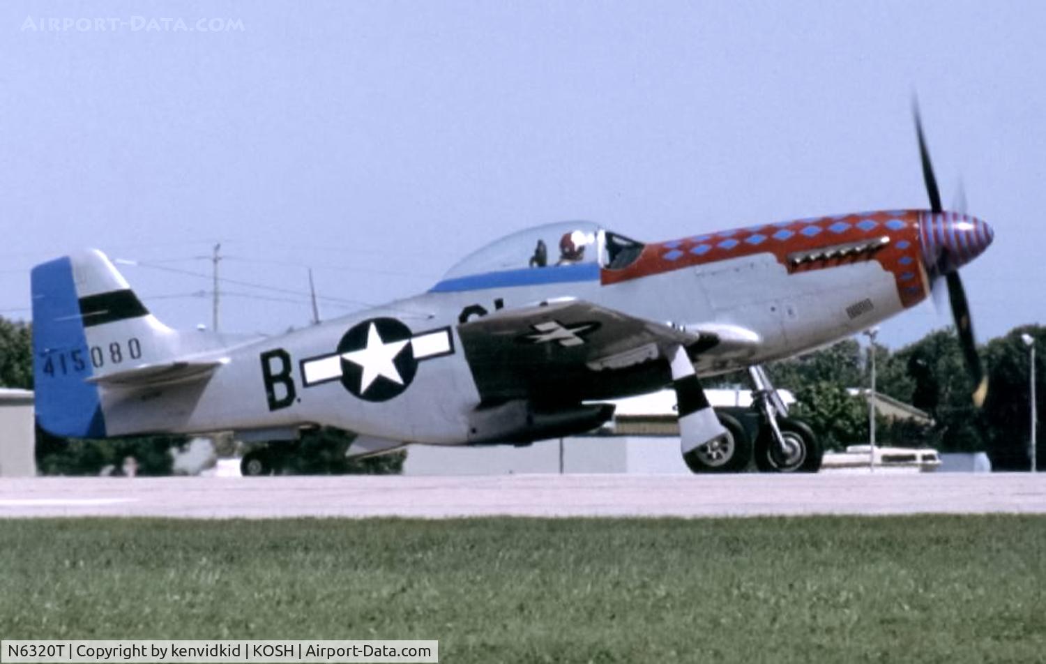 N6320T, 1962 North American P-51D Mustang C/N 122-41037, At Air Adventure 1993 Oshkosh.